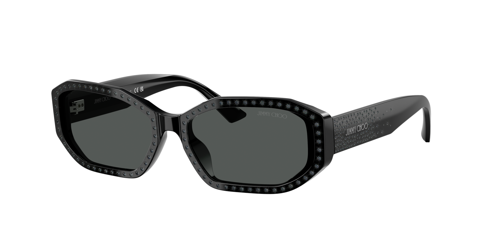 Jimmy Choo Mujer Gris Oscuro Sunglass Jc5021bu - Color Del Marco: Negro/Noche Plateada, Color De La Lente: