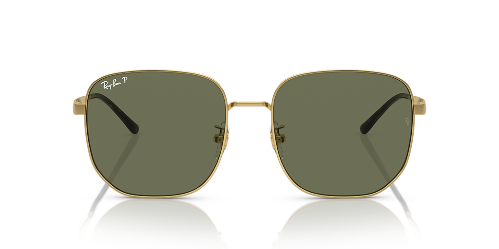 Ray-Ban RB3713D XL (57 - 18) with Green lenses and Gold frame
