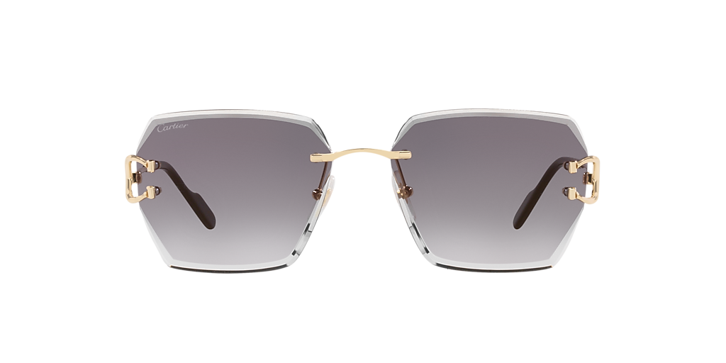 Cartier CT0466S L (58 - 16) with Grey lenses and Gold frame