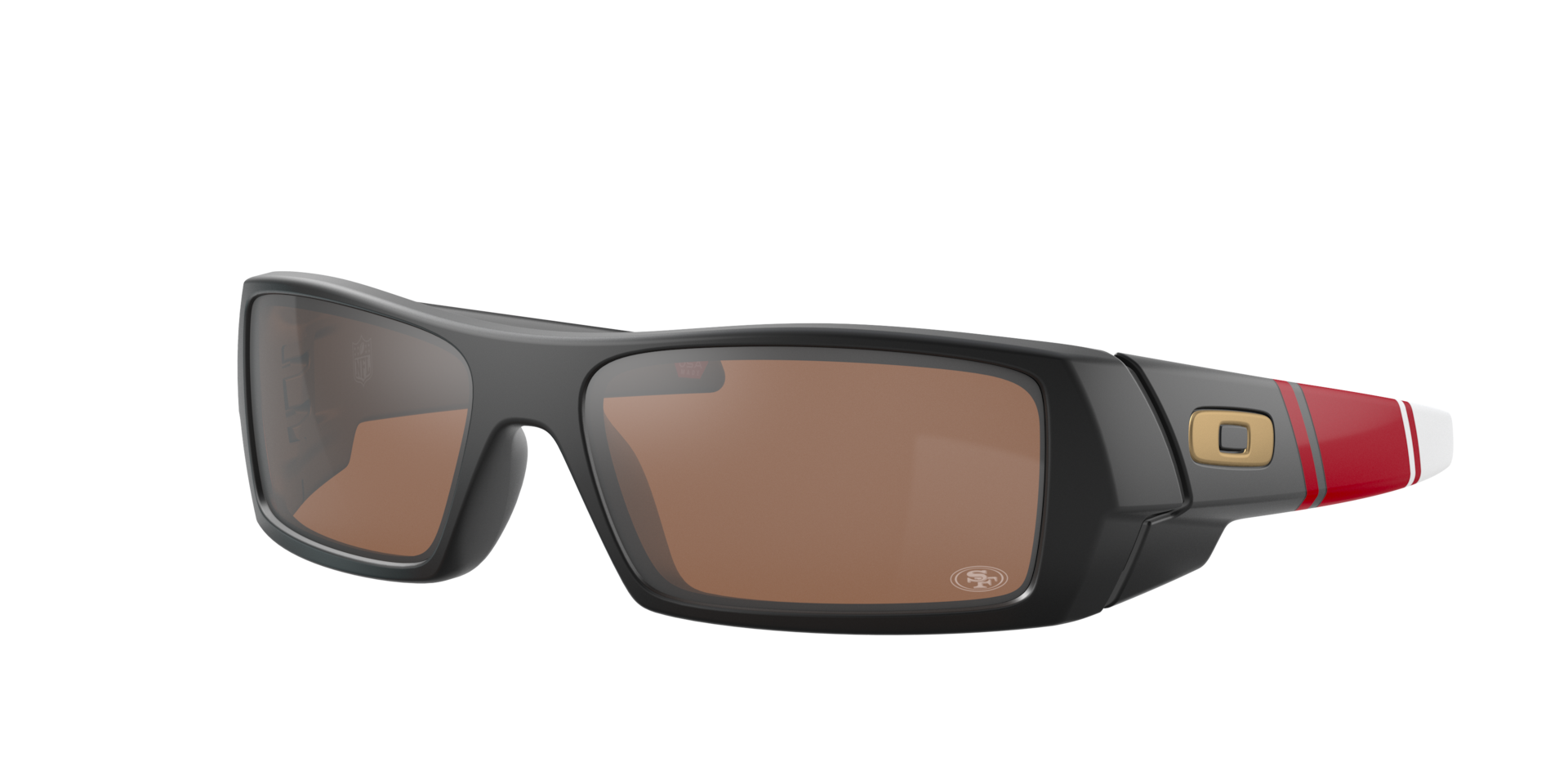 Oakley Mann Sunglass San Francisco 49ers Gascan® - Rahmenfarbe: Matt Schwarz, Linsenfarbe: Prizm Tungsten
