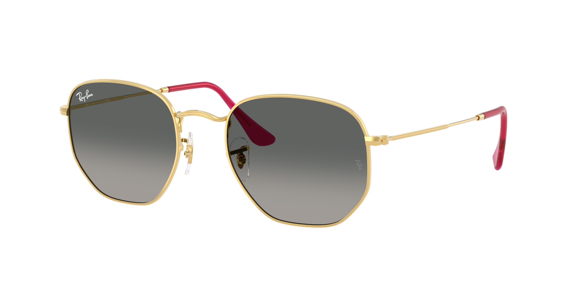 Ray-Ban Hexagonal Flat Lenses M (51 - 21) with Grey lenses and