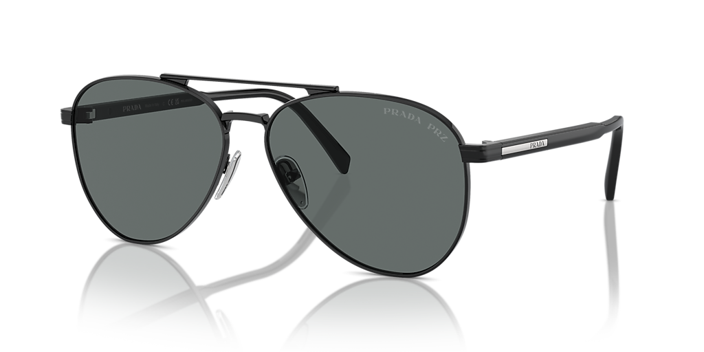 Prada PR A58S L (61 - 14) with Grey lenses and Black frame
