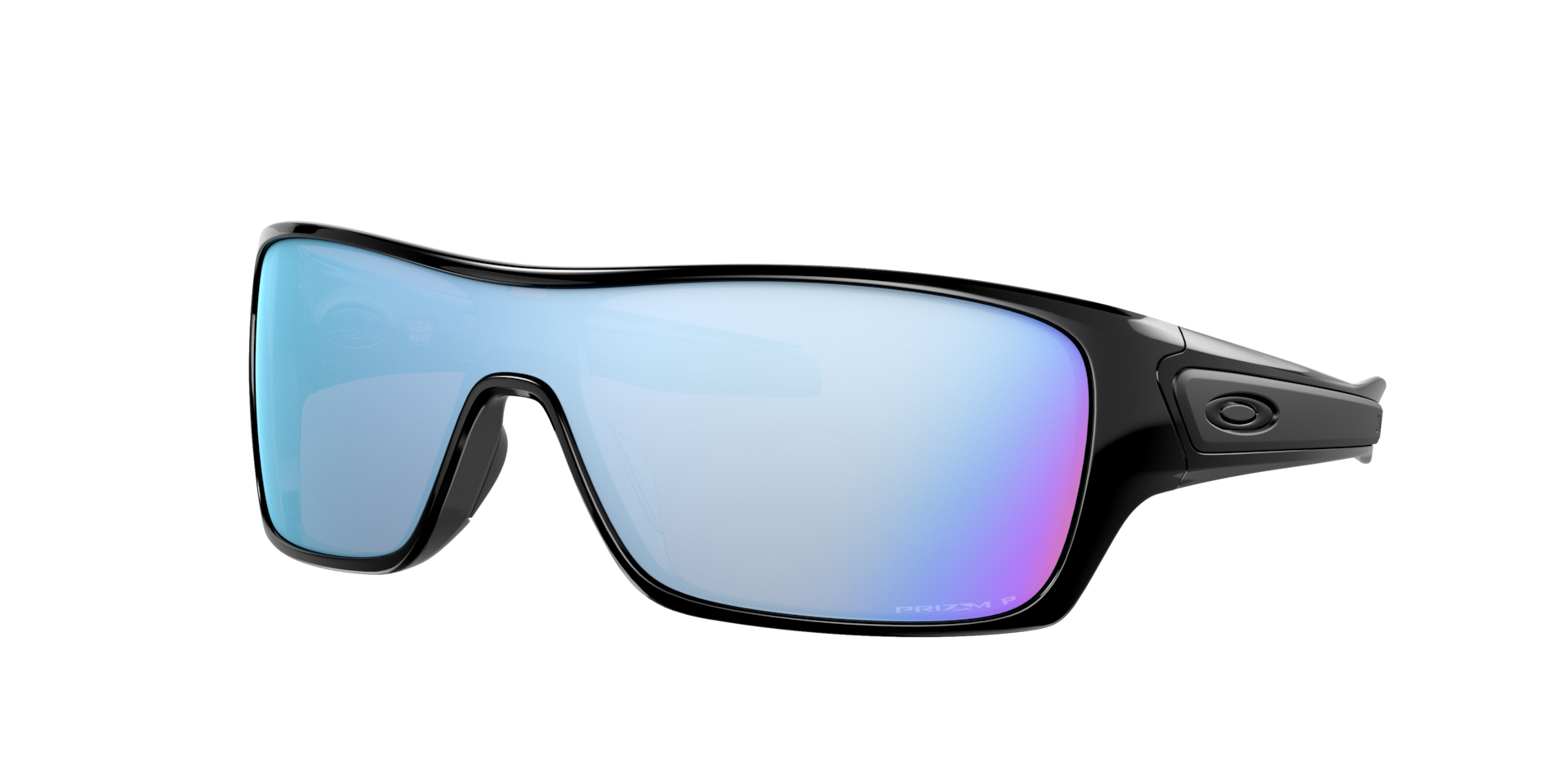Oakley Mannelijk Sunglass Turbine Rotor - Framekleur: Glanzend zwart, Lenskleur: Prizm Deep Water Polarized