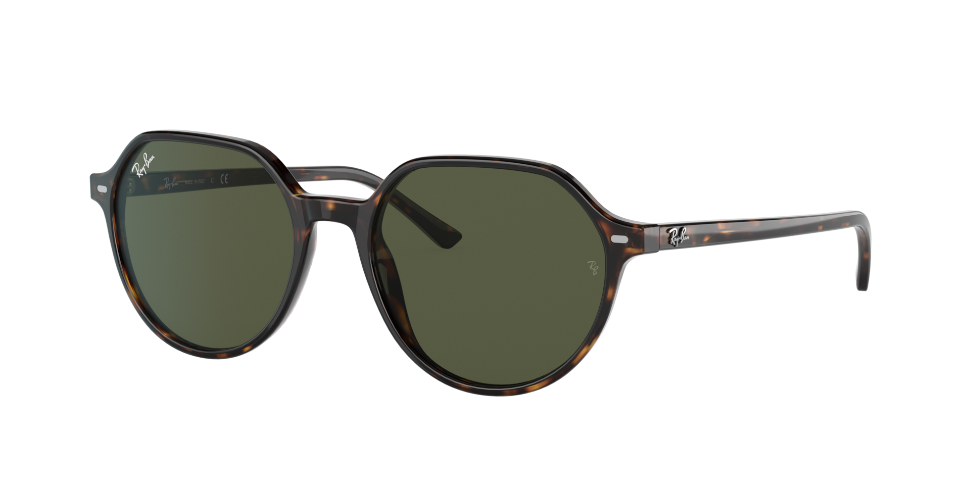 RAY-BAN Unisex Sunglasses Thalia  -  Frame color: Havana, Lens color: Green