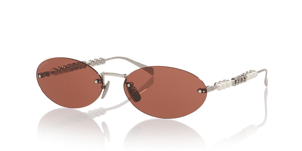 Gucci GG1922S XXL (62 - 17) with Brown lenses and Silver frame