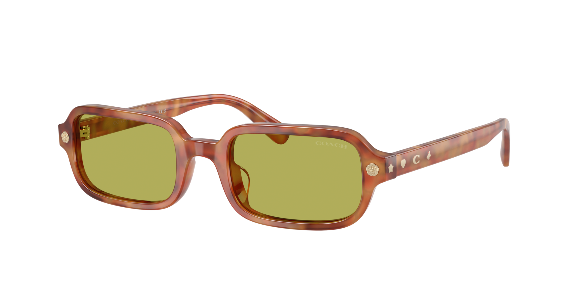 Coach Woman Sunglass CFU11 - Frame color: Caramel Tortoise, Lens color: Pistachio