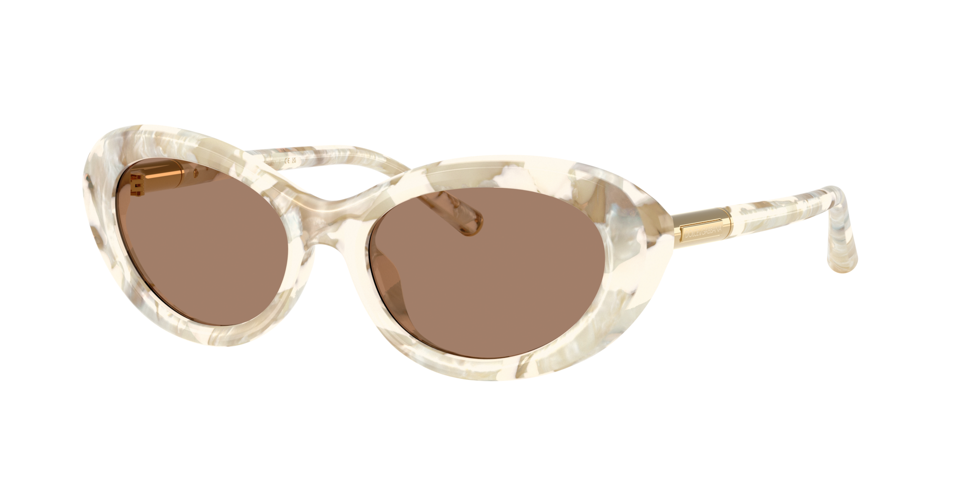 Dolce&Gabbana Frau Sunglass DG4519 - Rahmenfarbe: Pearl Havana Cream, Linsenfarbe: Braun einfarbig