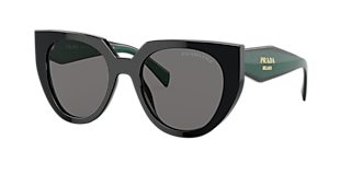 Prada PR 19ZS M (55 - 17) with Grey lenses and Black frame