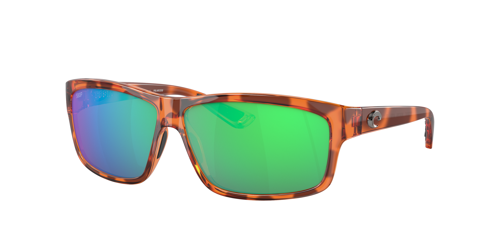 COSTA Unisex Sunglasses 6S9047 Cut  -  Frame color: Honey Tortoise, Lens color: Green Mirror