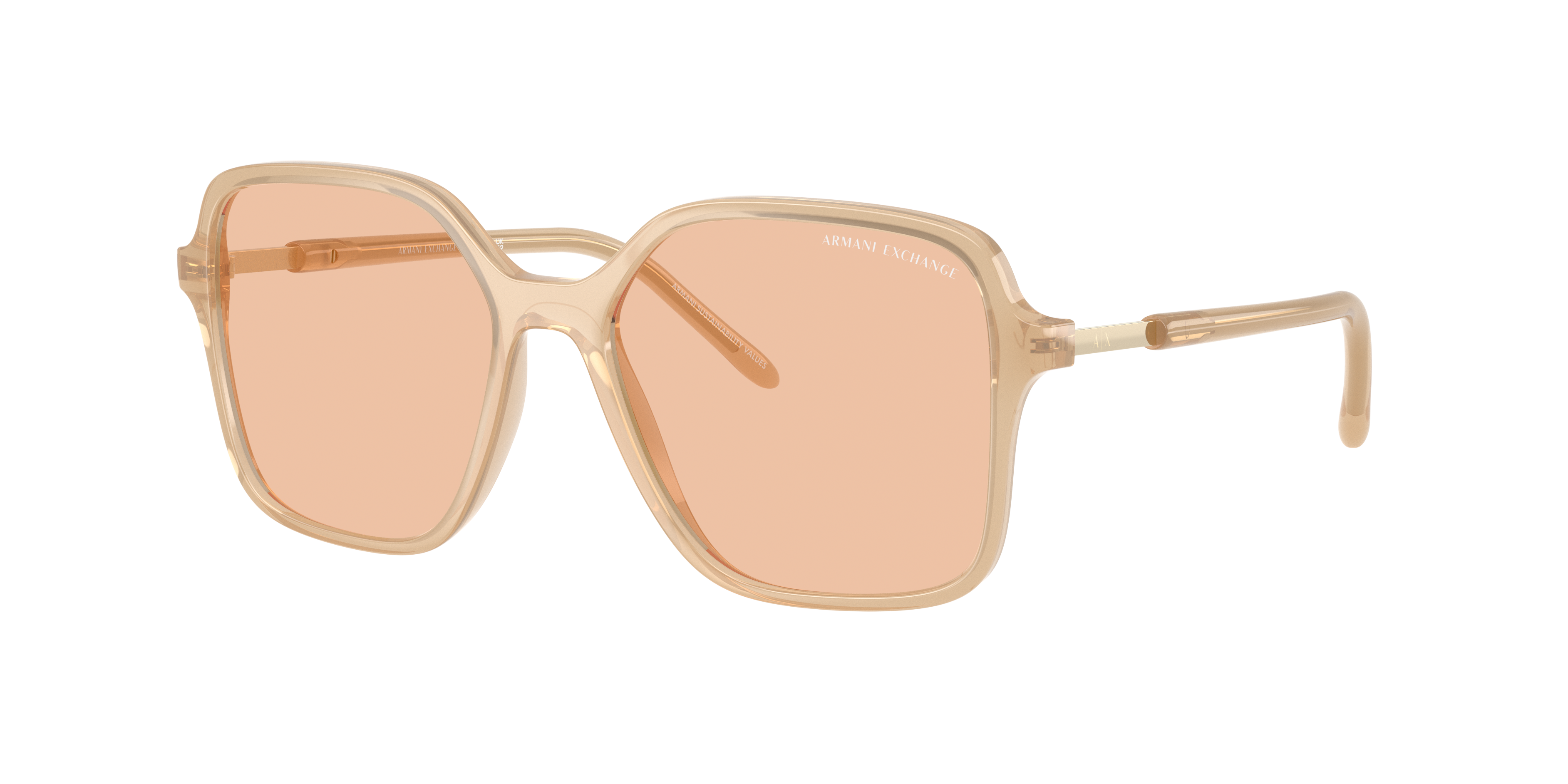 Armani Exchange Woman Sunglass AX4163S -  Frame color: Shiny Opal Tundra, Lens color: Light Brown