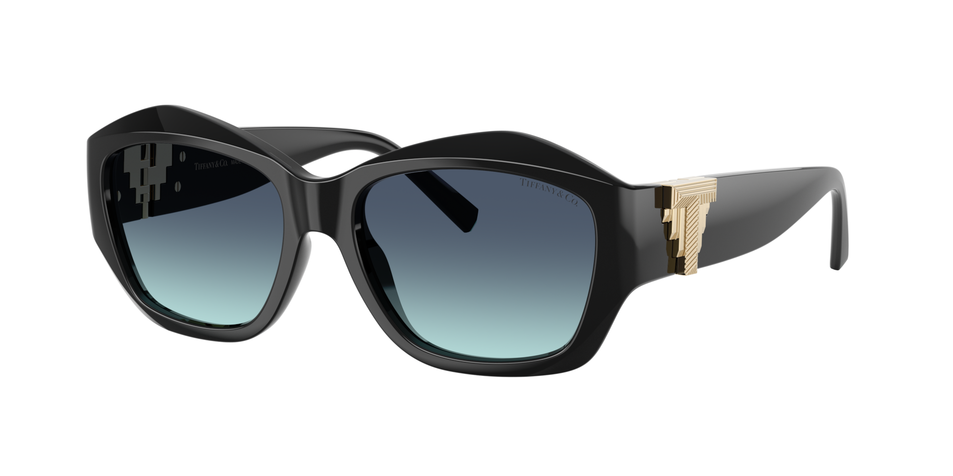 Tiffany & Co. Mujer Azul Celeste Y Azul Degradado Sunglass Tf4233u - Color Del Marco: Negro, Color De La Lente: