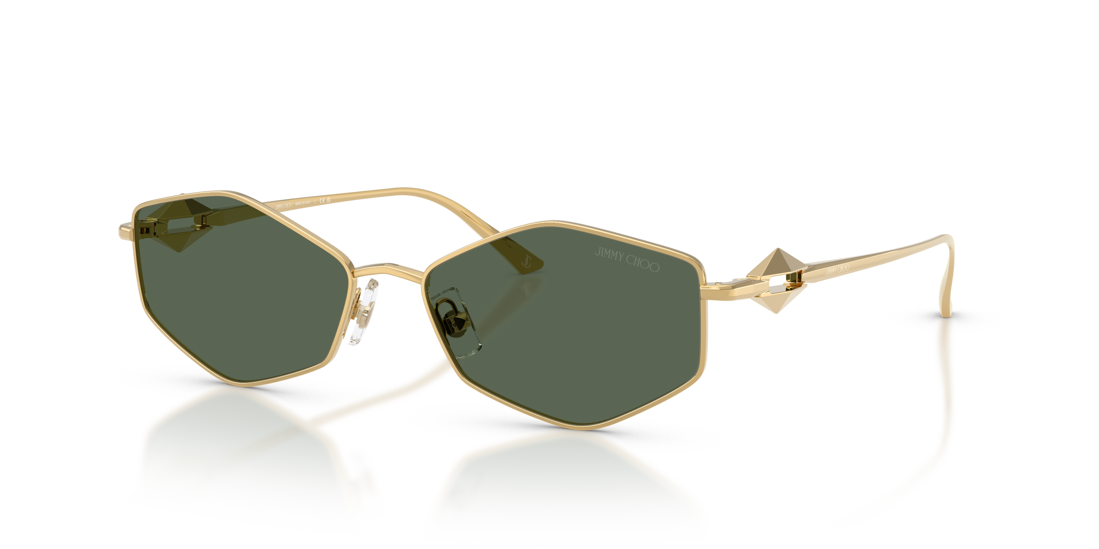 Jimmy Choo JC4017 M (55 - 16) with Green lenses and Gold frame