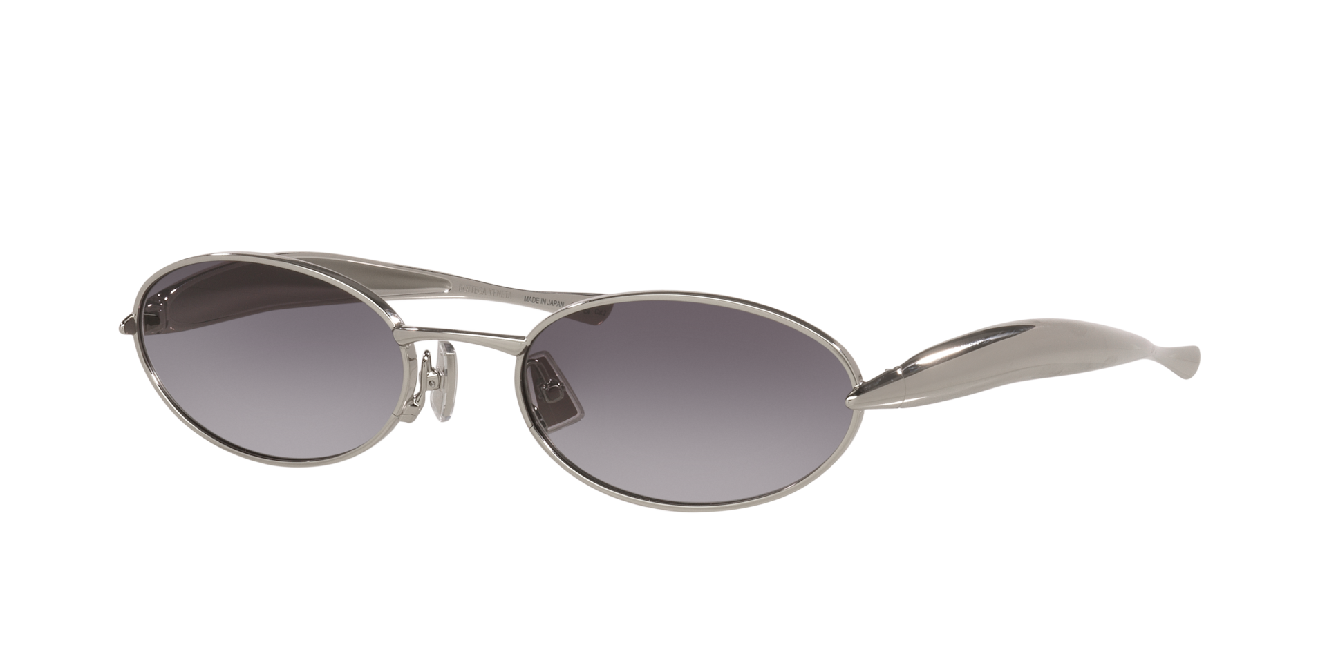 Bottega Veneta Unisex Sunglass BV1386S6J   Frame color Silver Lens color Grey Gradient