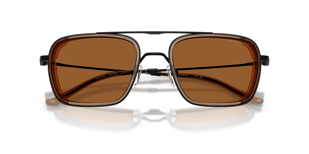 Emporio Armani EA2162 XL (54 - 21) with Brown lenses and Black
