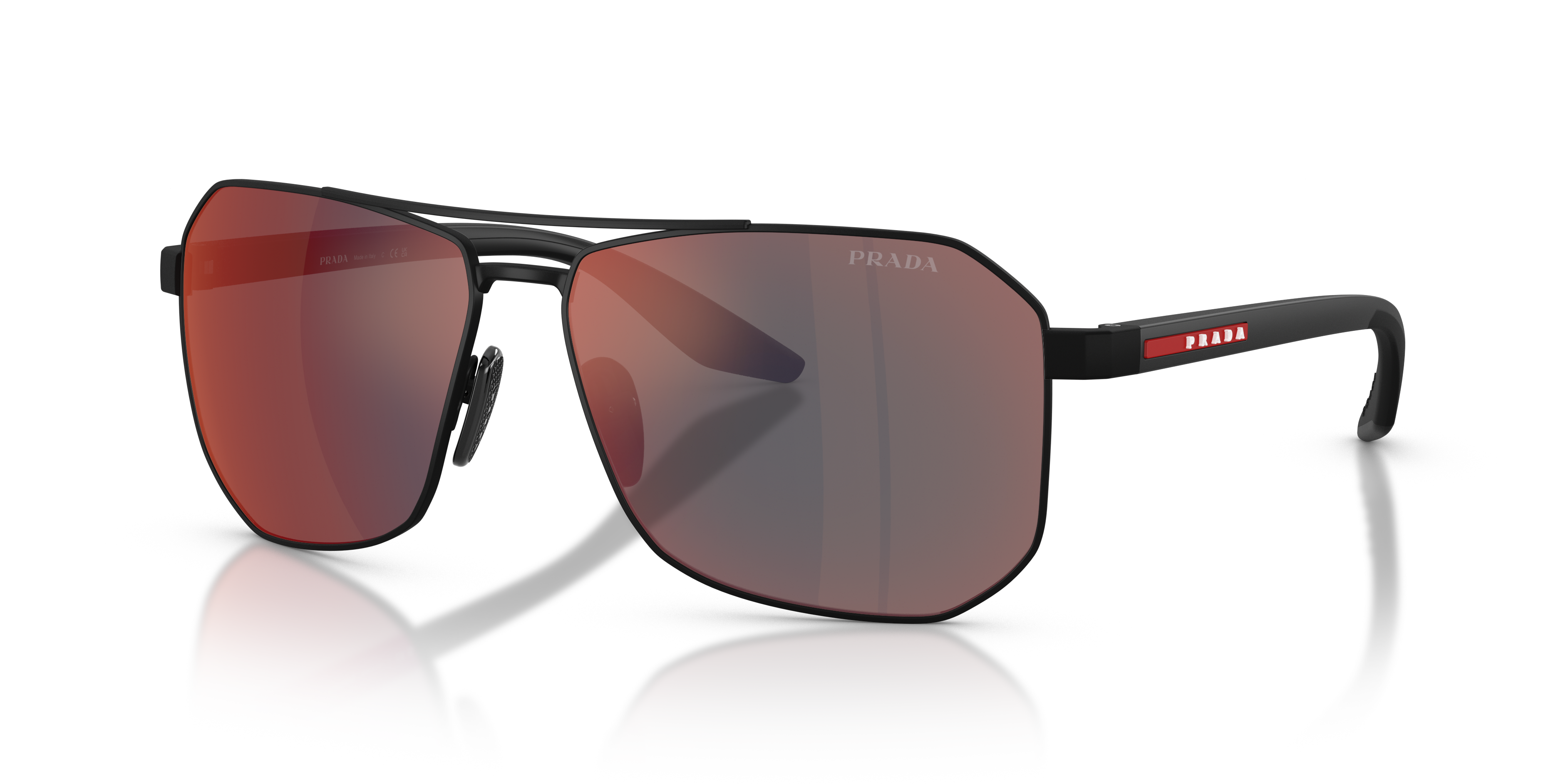 Prada Linea Rossa PS A53S XXL (62 - 14) with Grey lenses and Black
