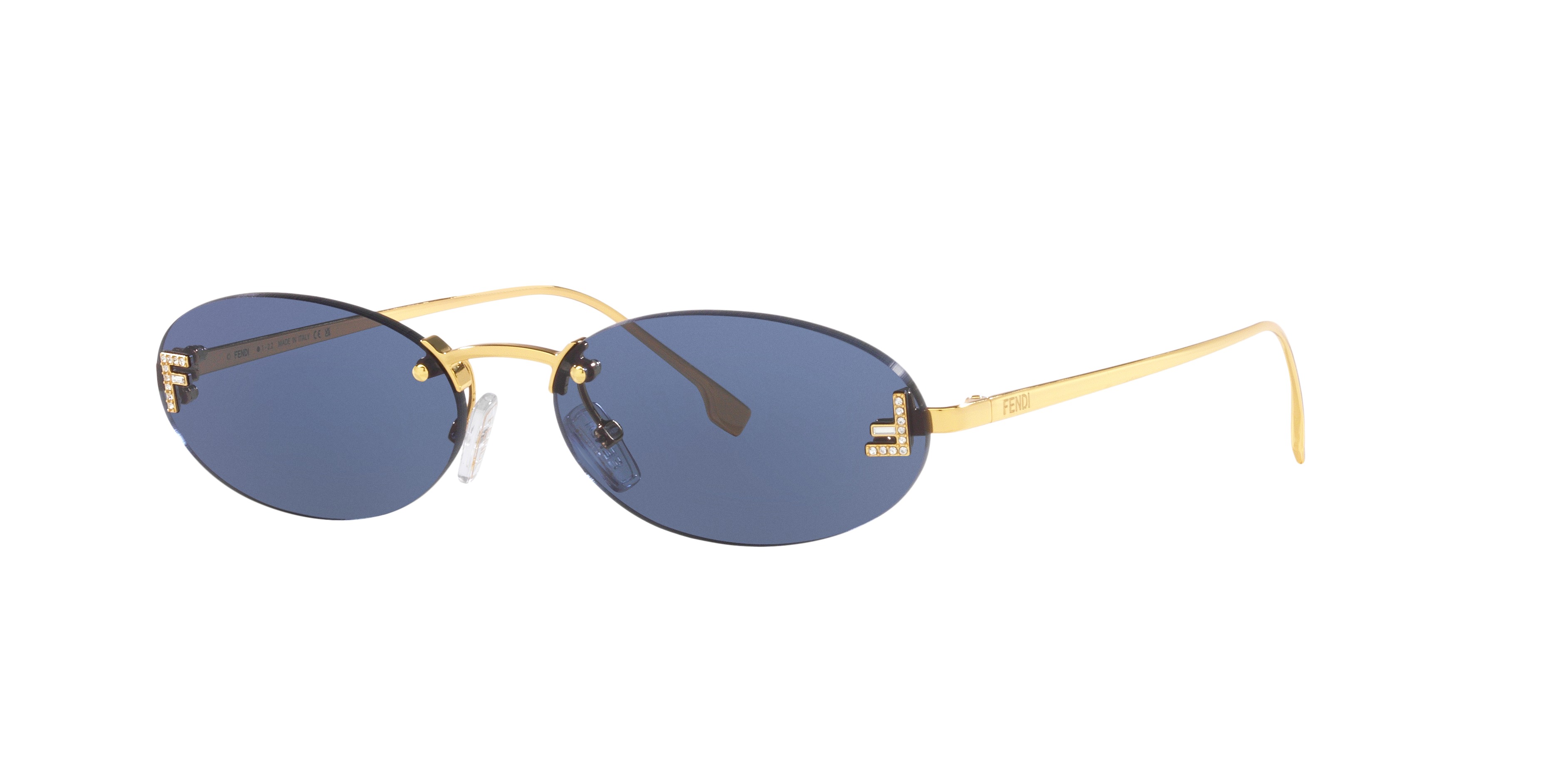 Fendi FE4075US XS (54 - 15) with Blue lenses and Gold frame