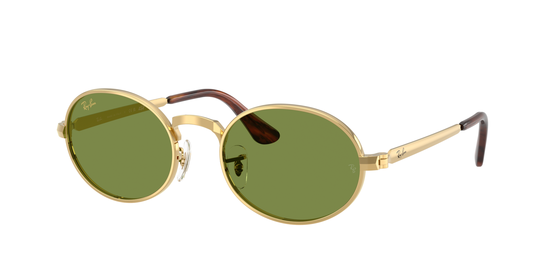 Ray-Ban Unisex Sunglass RB3931 By A$AP Rocky -  Frame color: Arista Gold, Lens color: Green