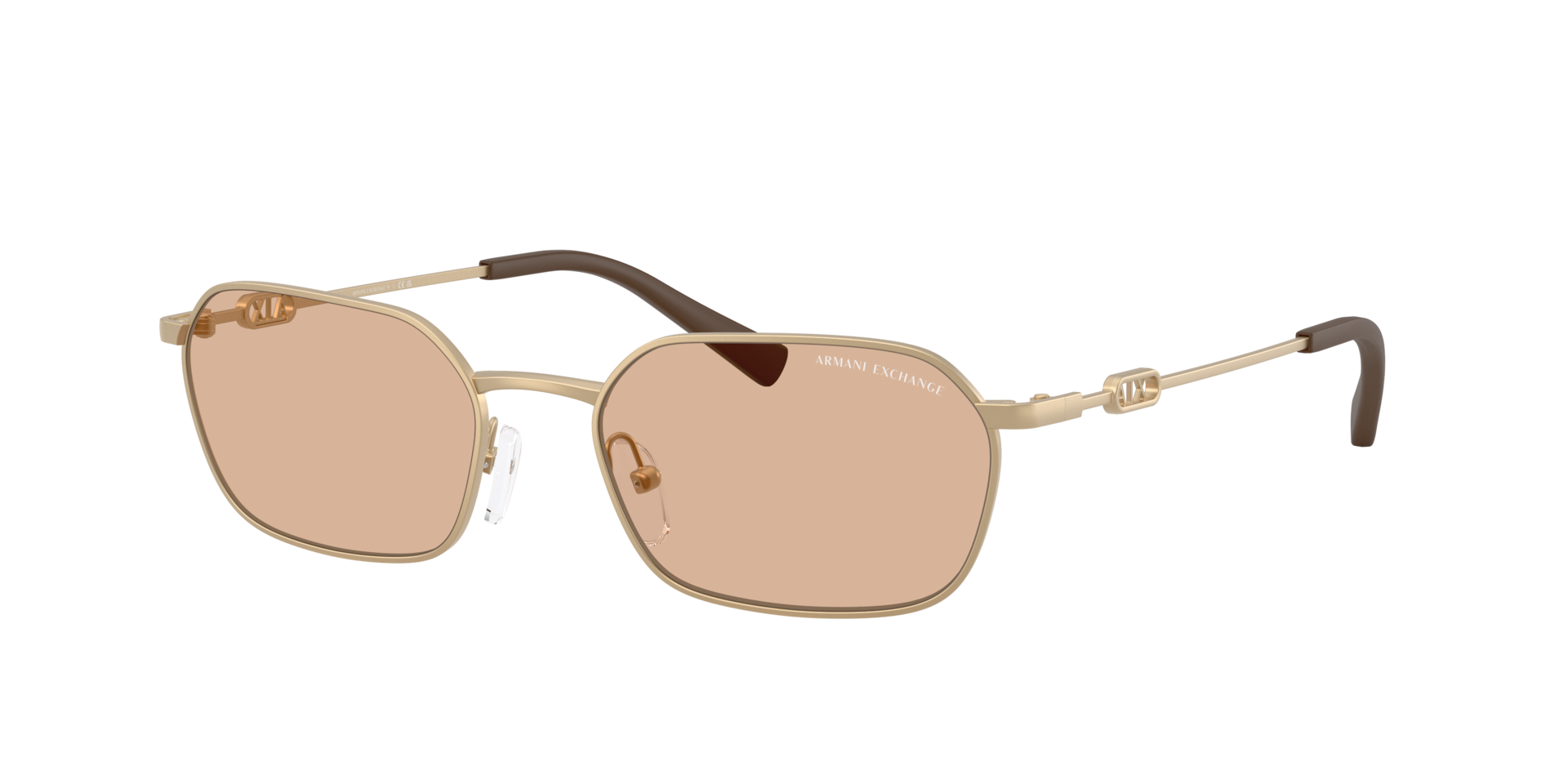 Armani Exchange AX2056S M (54 - 18) with Brown lenses and Black