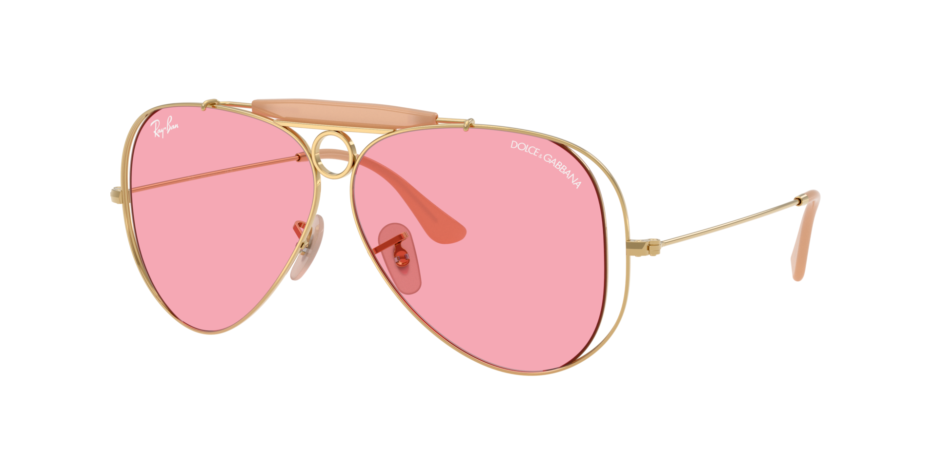 Ray-Ban The Shooter By Dolce&Gabbana XL (58 - 09) with Pink lenses