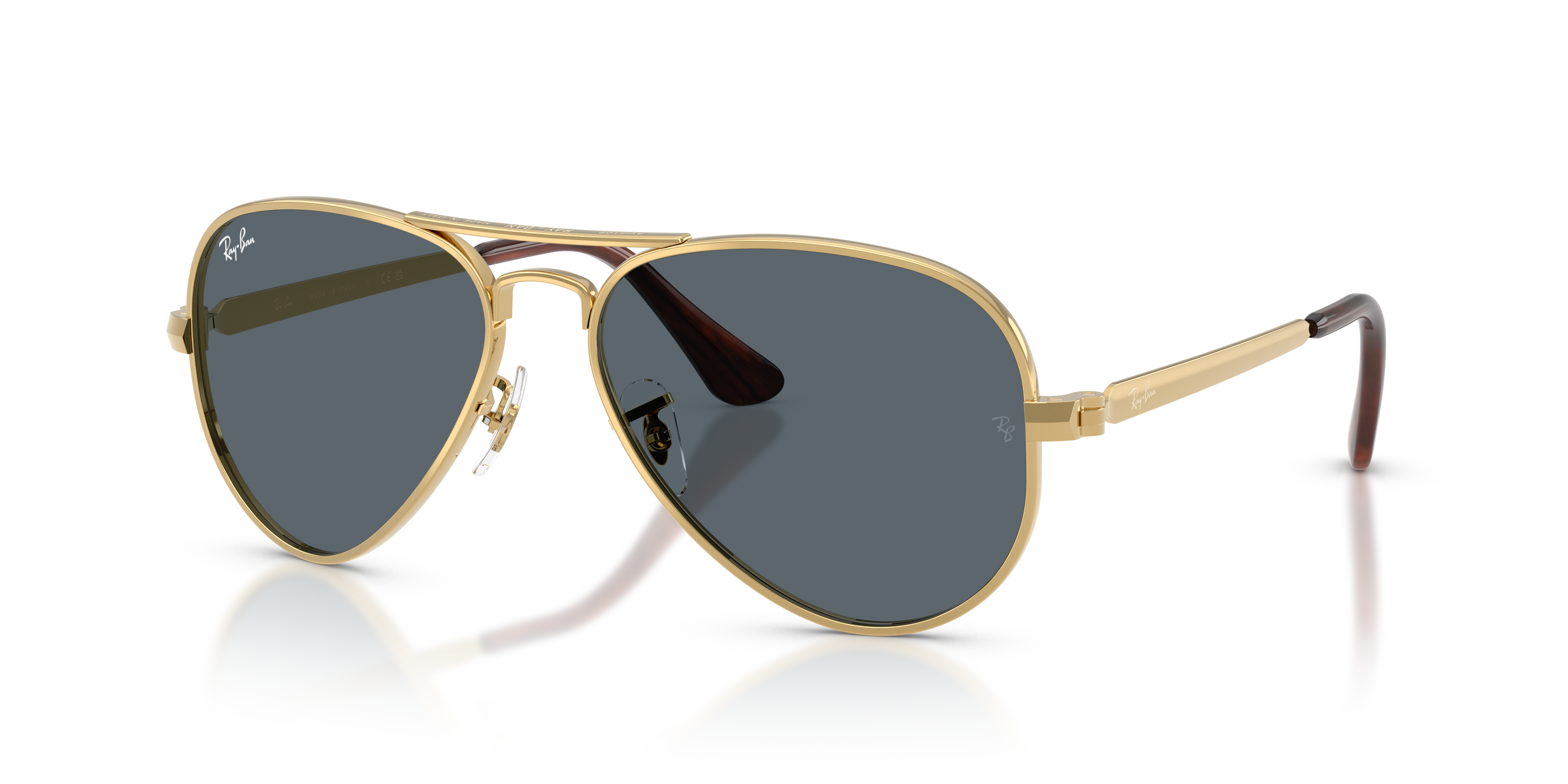 Ray-Ban AVIATOR MAX XL (58 - 16) with Blue lenses and Gold frame