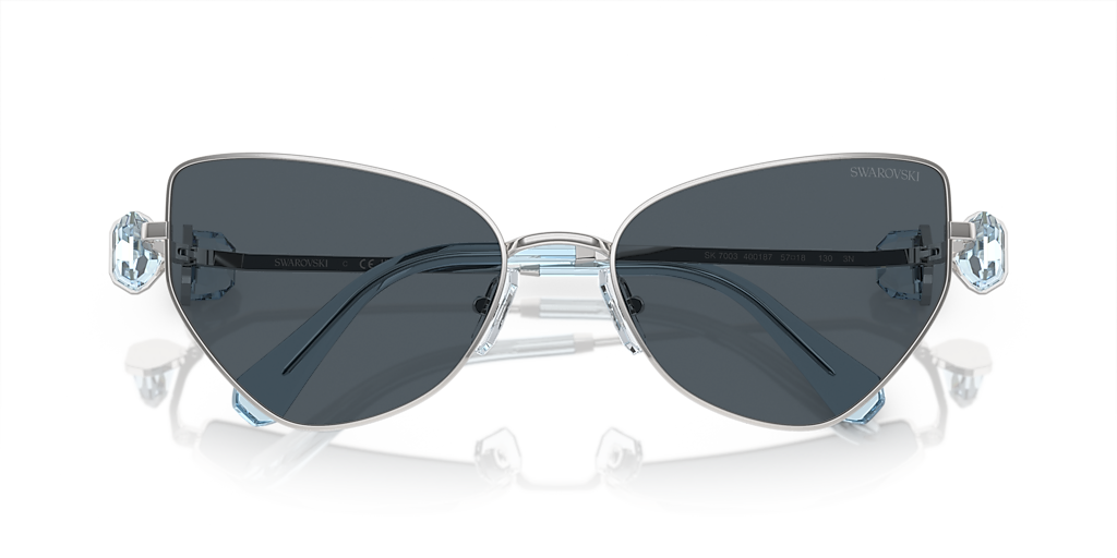 Swarovski SK7003 M (57 - 18) with Grey lenses and Silver frame