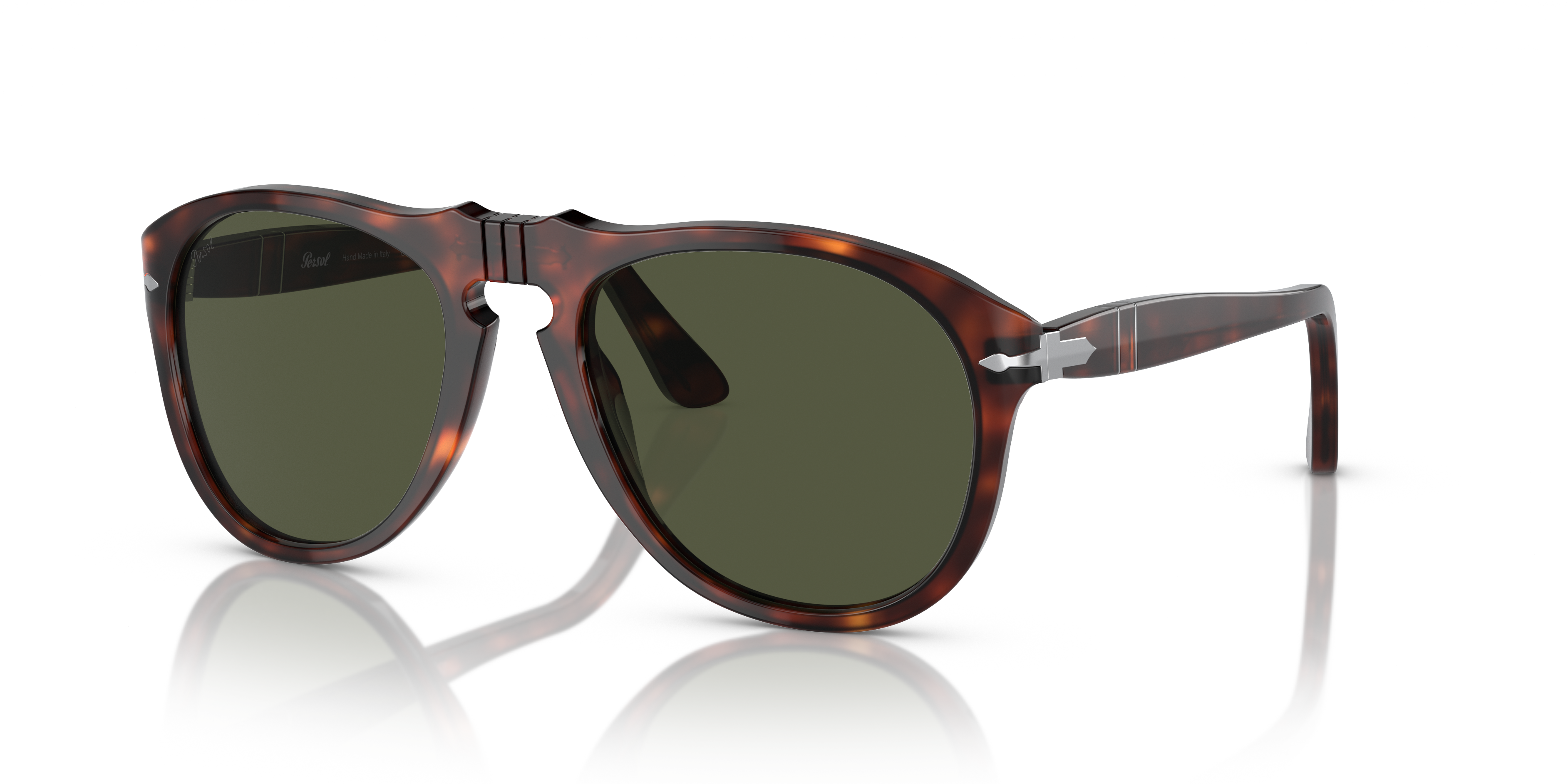 Persol 649 - Original S (52 - 20) with Green lenses and Tortoise