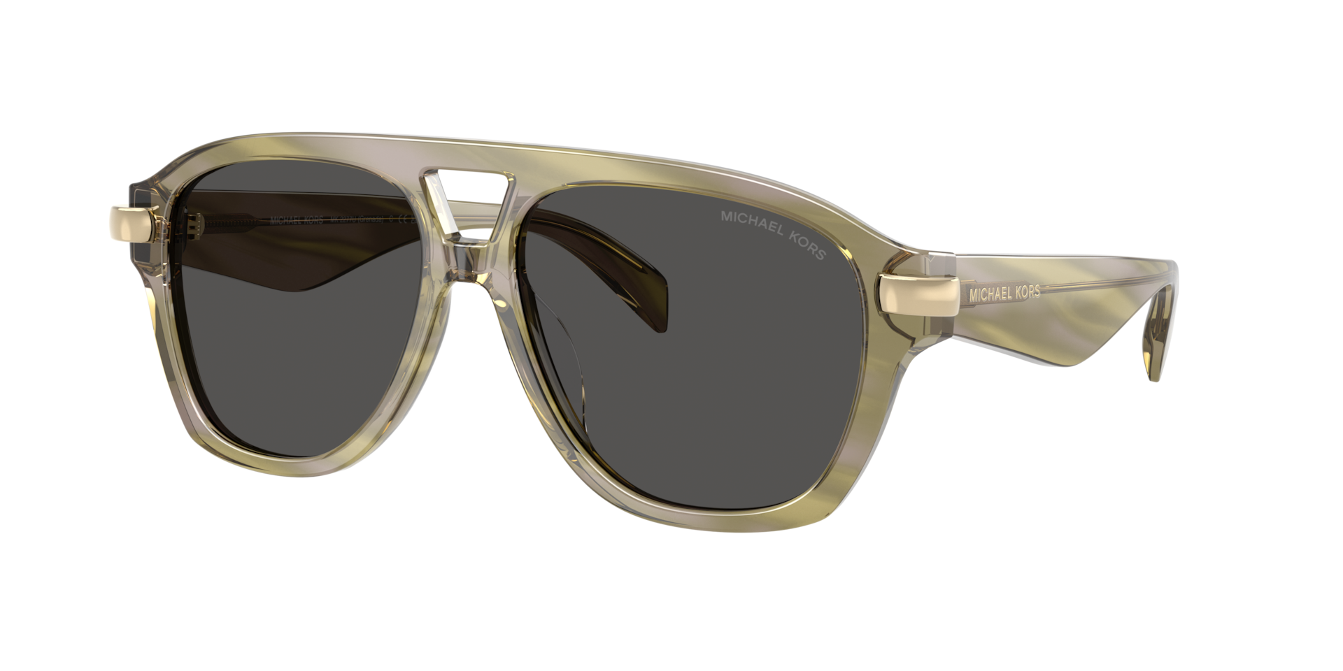 Michael Kors Femme Sunglass Grenada - Couleur du Monture: Corne Olive, Couleur de Lentille: Gris