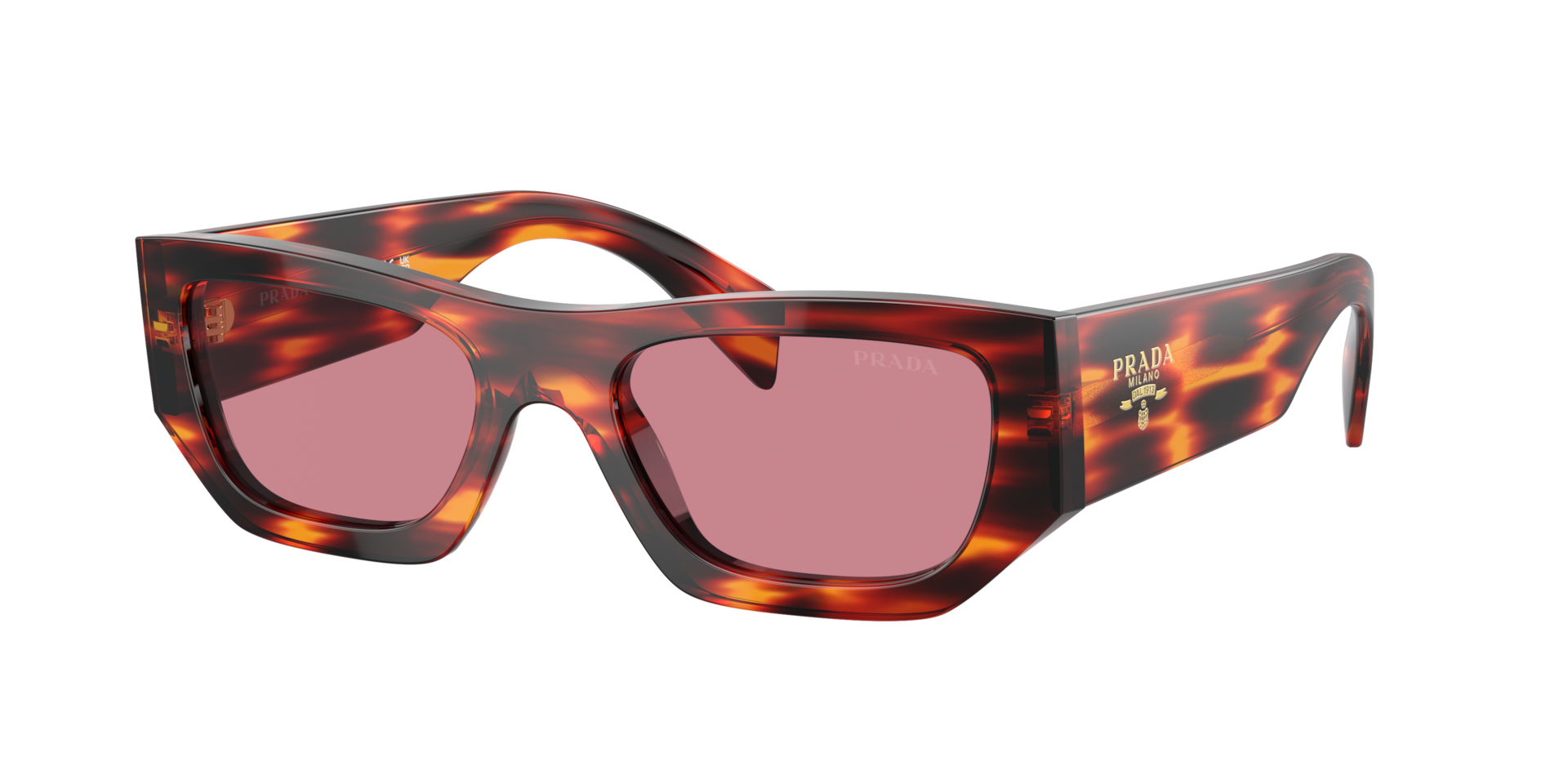 Prada PR A01S M (53 - 20) with Violet lenses and Red frame