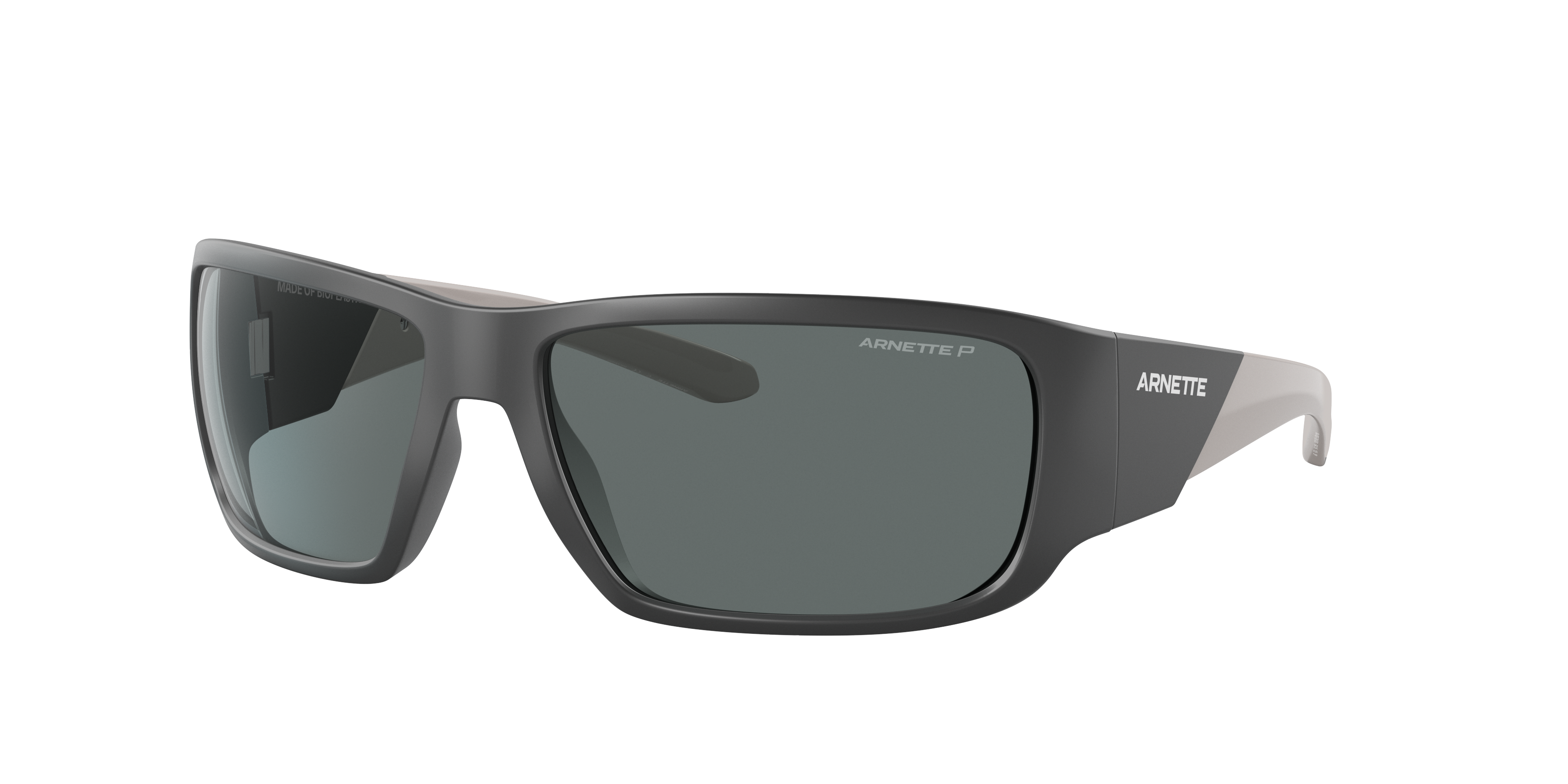Arnette Unisex Sunglass Snap II -  Frame color: Matte Dark Grey, Lens color: Polarized Dark Grey