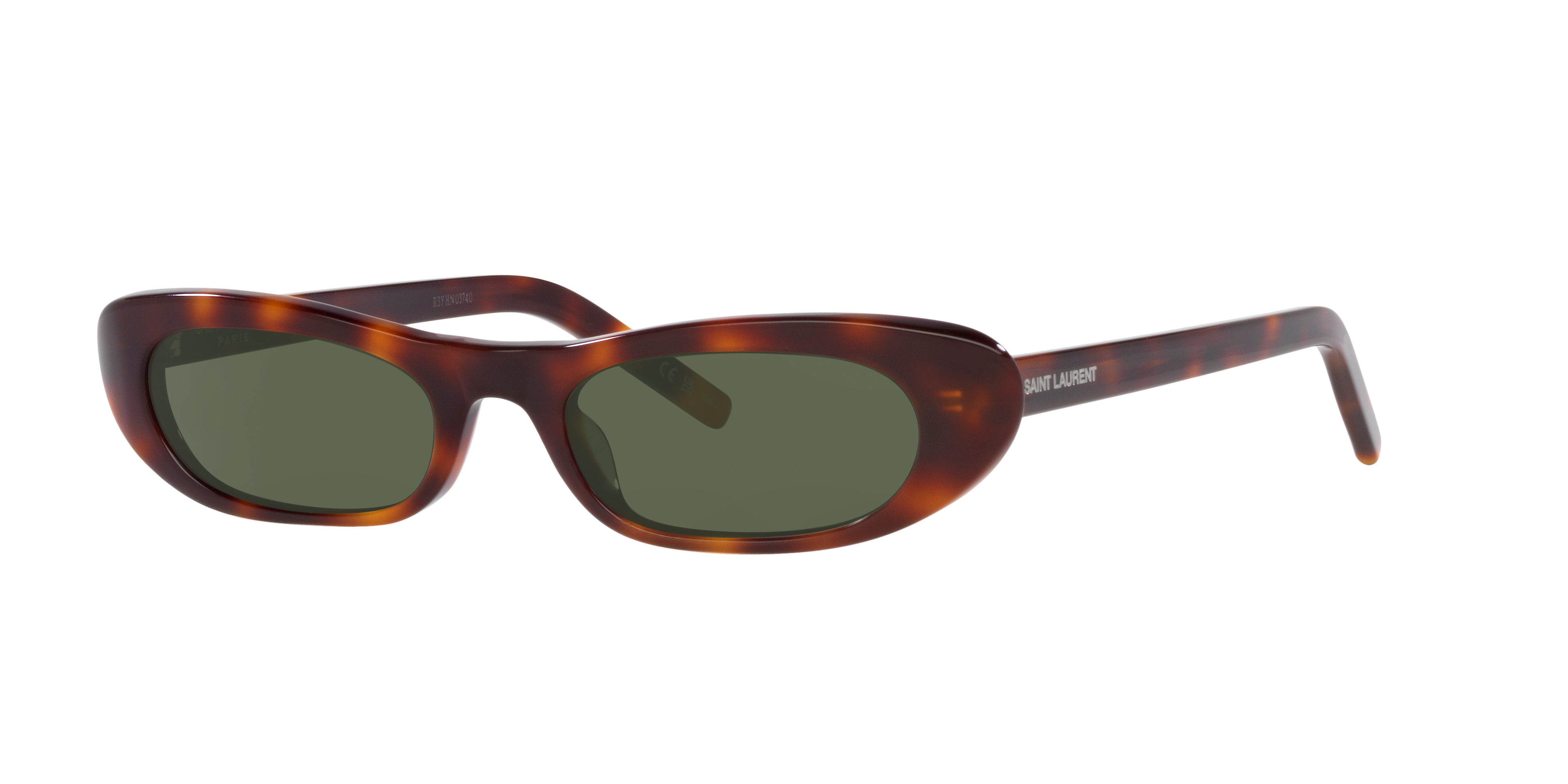 Saint Laurent SL 557 Shade XL (53 - 20) with Green lenses and