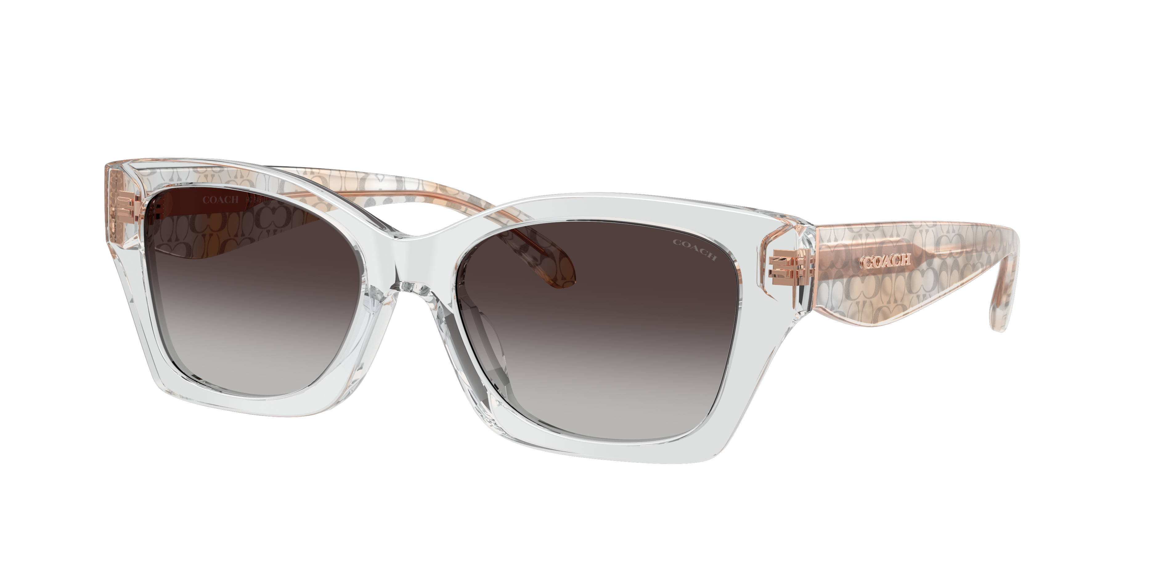 Coach Woman Sunglass CDP49 -  Frame color: Transparent Grey, Lens color: Grey Gradient