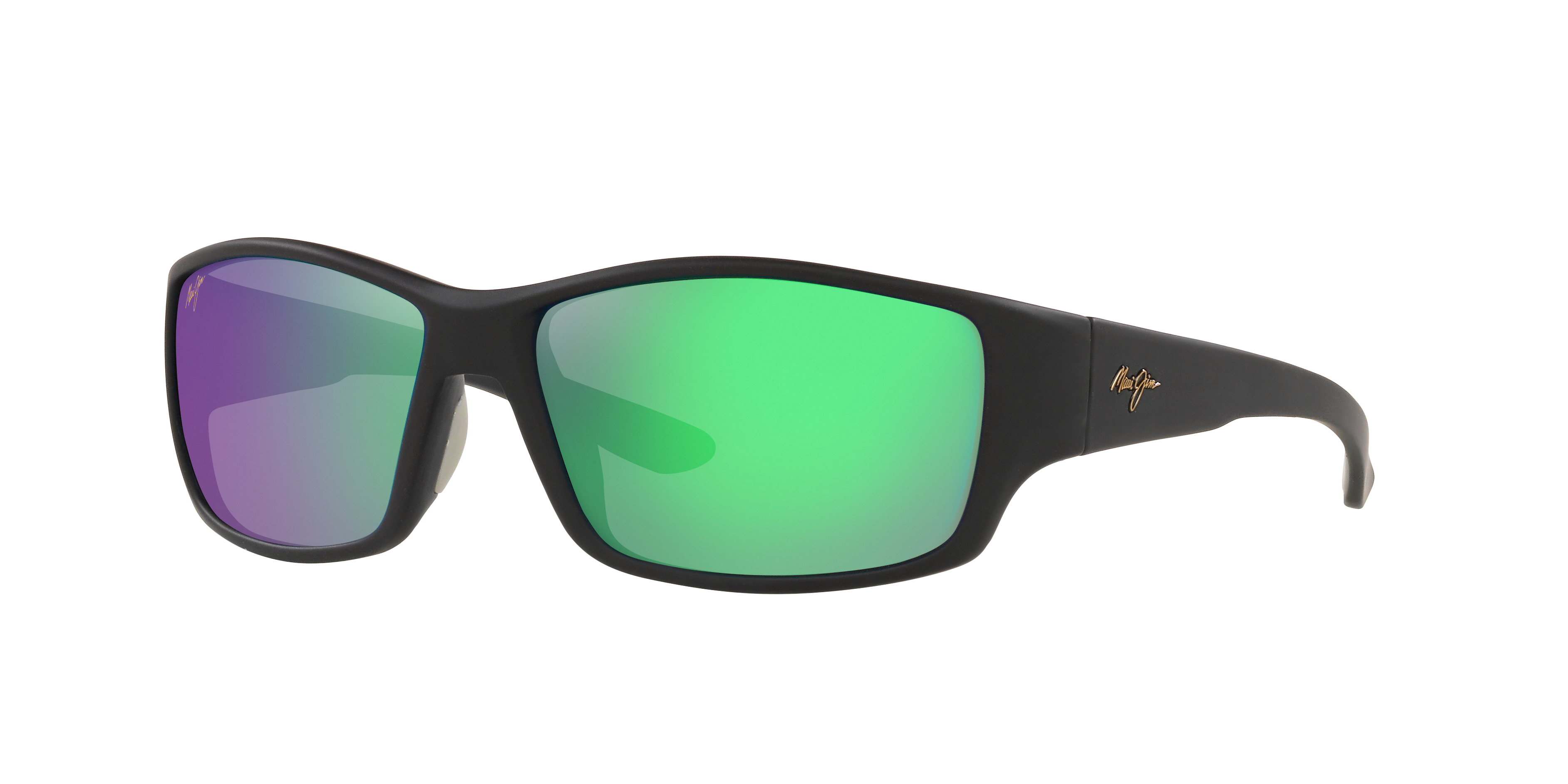 Maui Jim Man Sunglass Local Kine -  Frame color: Black Green, Lens color: MAUI GreenU+00AD Mirror Polarized