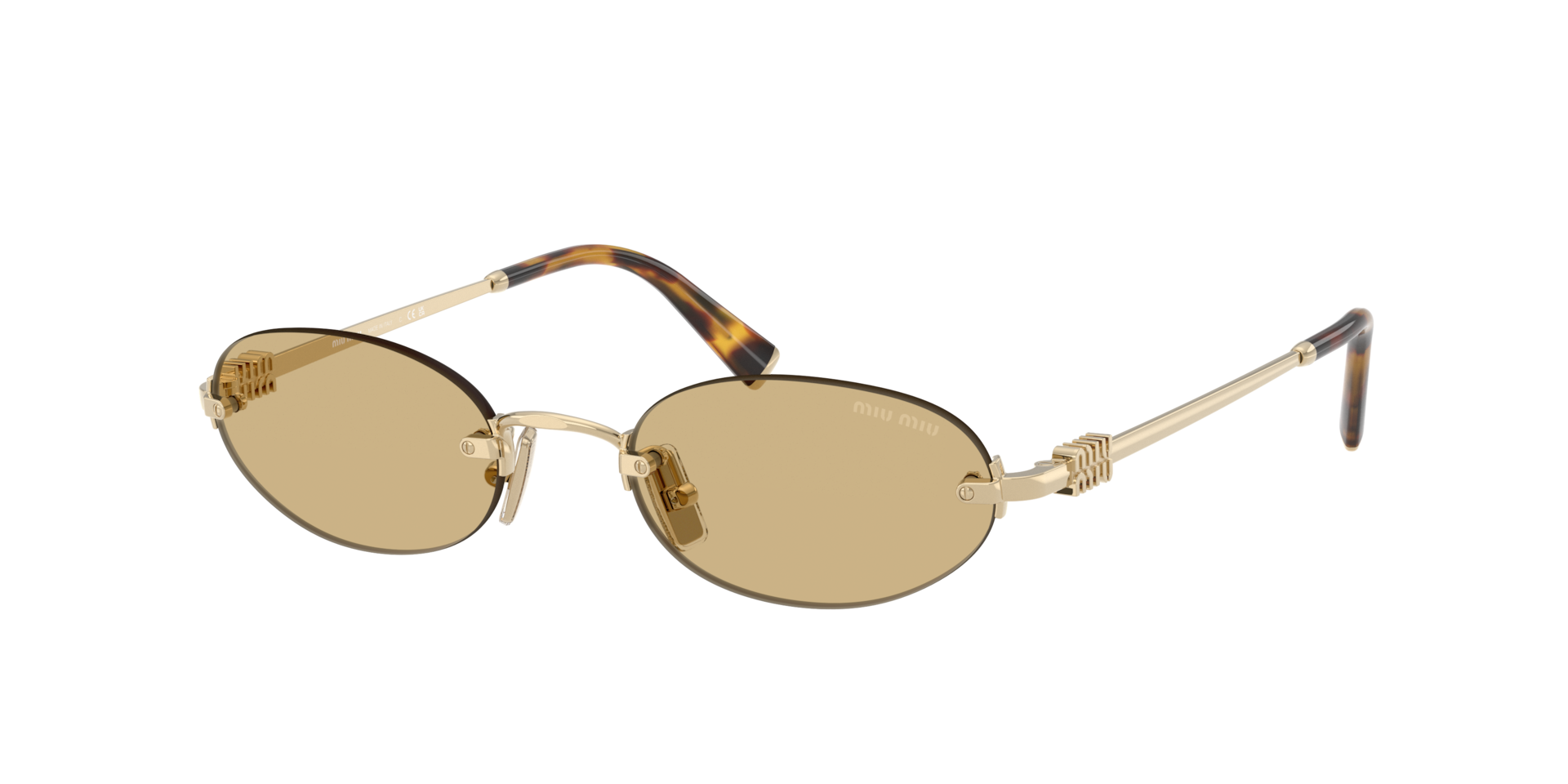 Miu Miu MU A54S S (51 - 20) with Yellow lenses and Gold frame