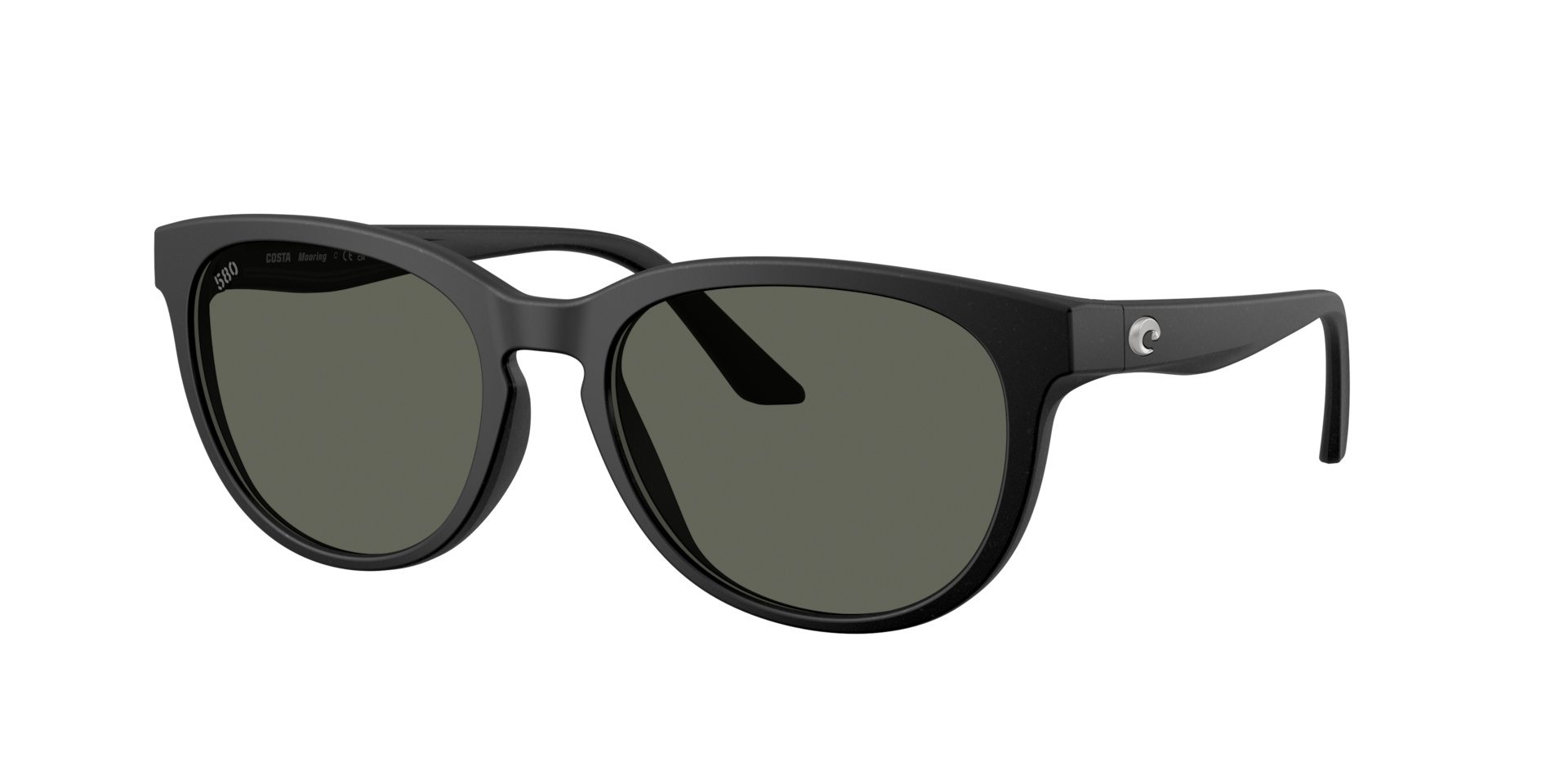 Costa Del Mar Lifestyle Mooring Men's Netplus Black Frame Gray 580G Polarized Lens Sunglasses 06S9140-91400155
