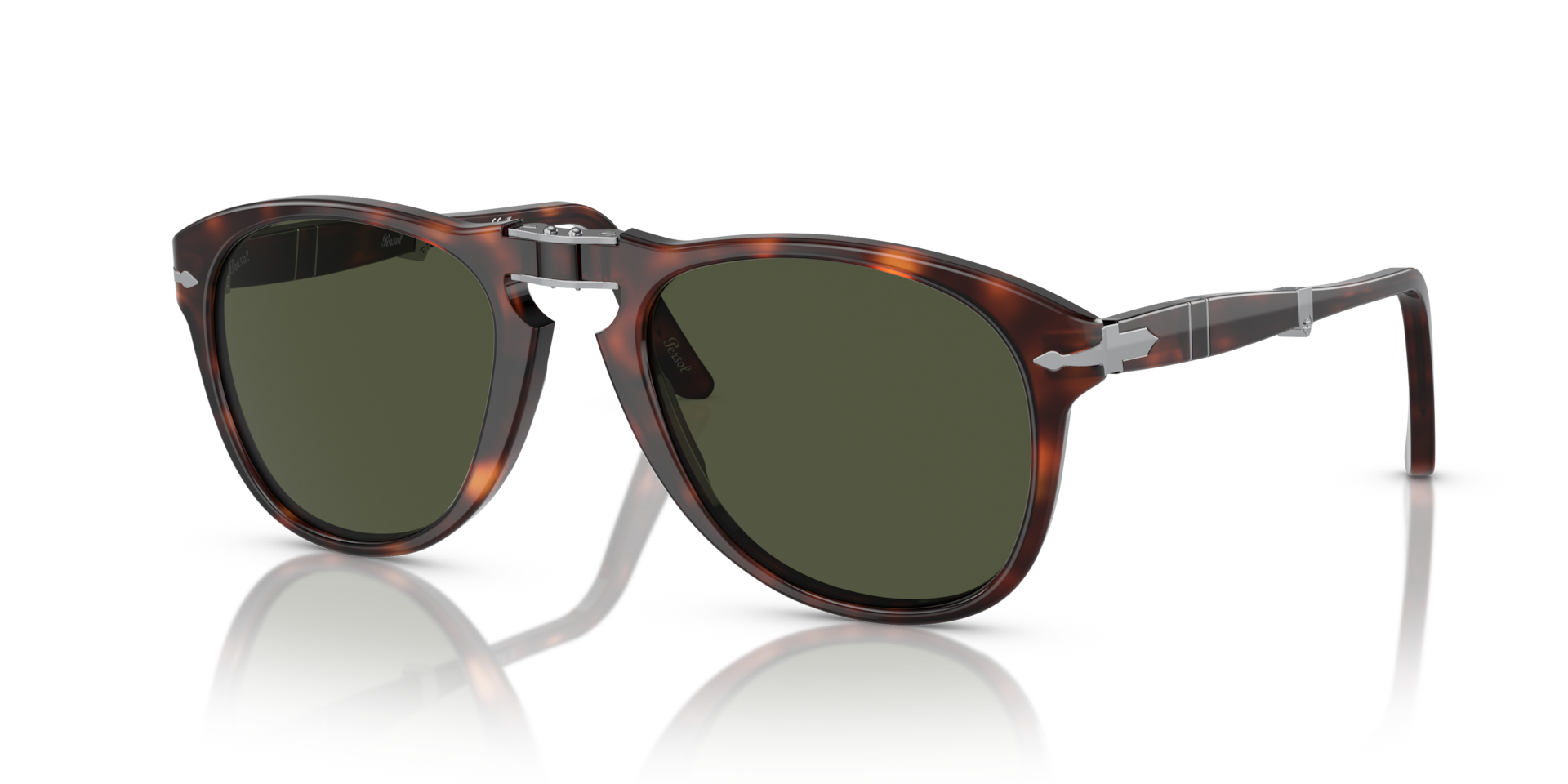 Persol 714 - Original M (52 - 21) with Green lenses and Tortoise