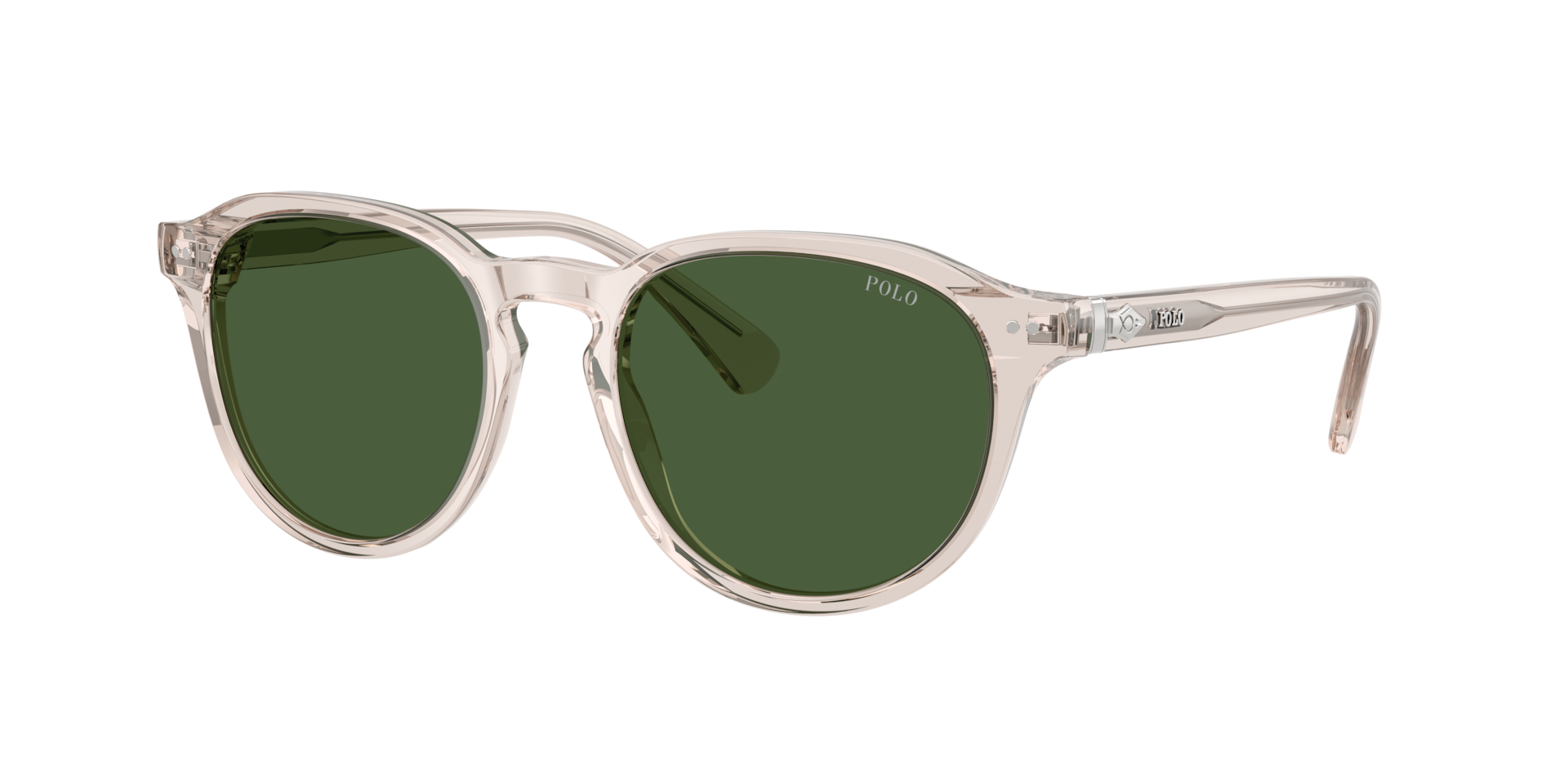 Polo Ralph Lauren Homme Sunglass PH4221 - Couleur du Monture: Gris taupe clair transparent brillant, Couleur de Lentille: Vert bouteille
