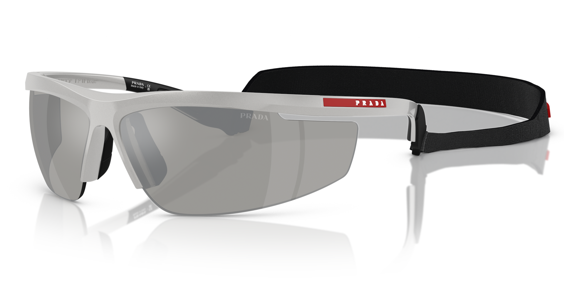Prada Linea Rossa PS A02S M (96 - 10) com Lentes Prata e Armação
