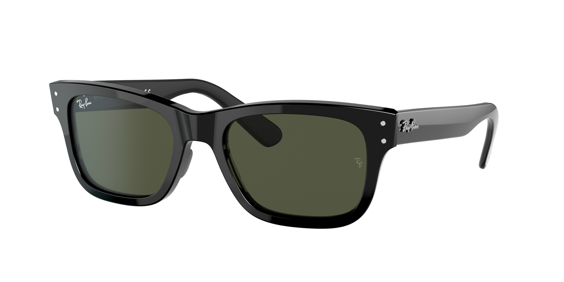 Ray-Ban Homme Sunglass Burbank - Couleur du Monture Noir Couleur de Lentille Vert G-15 121 €