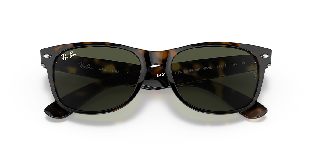 小物 Ray-Ban 2132-F NEW WAYFARER Ray-Ban New Wayfarer Classic M (55 - 18) with Green lenses and