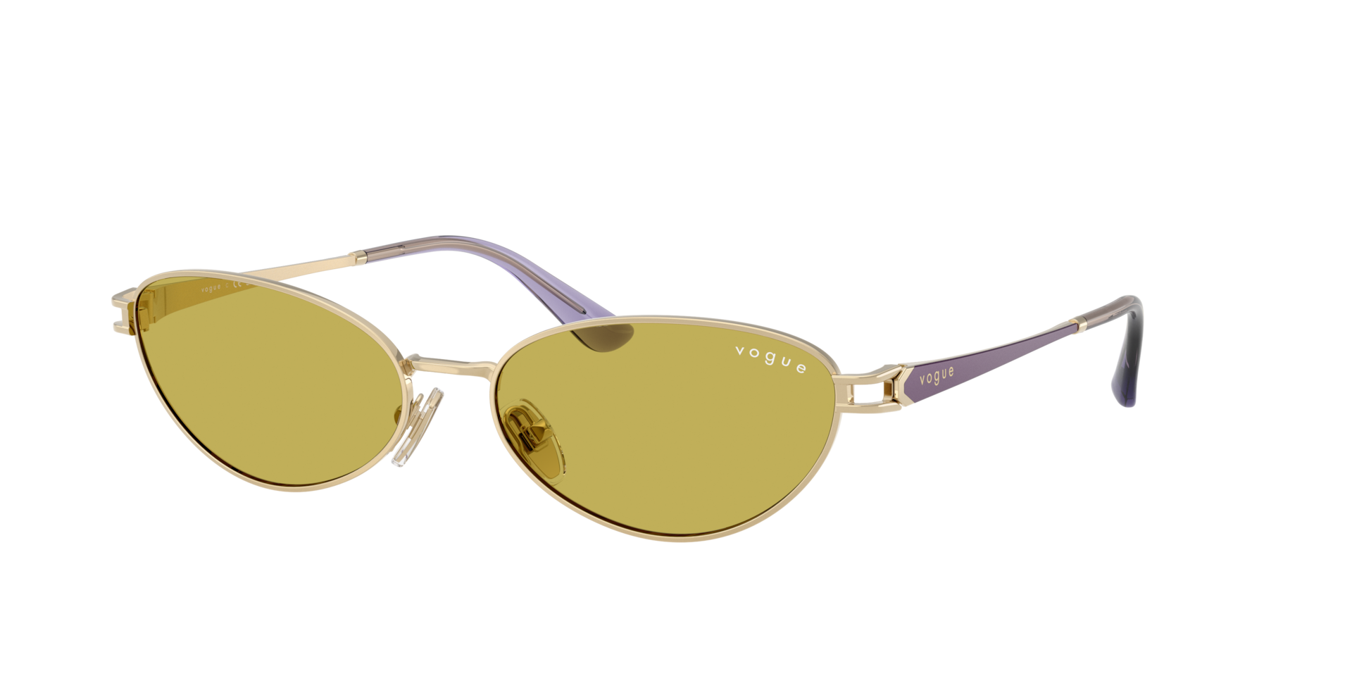 Vogue Eyewear Green Woman Vo4369s 848/82 Sunglasses Metal Gold Round Normal - Image 2
