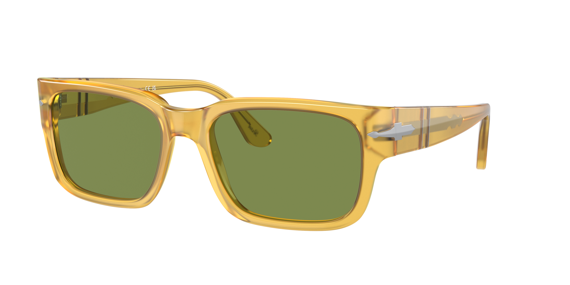 Persol Homme Sunglass PO3315S - Couleur du Monture Miel Couleur de Lentille Vert 123 €