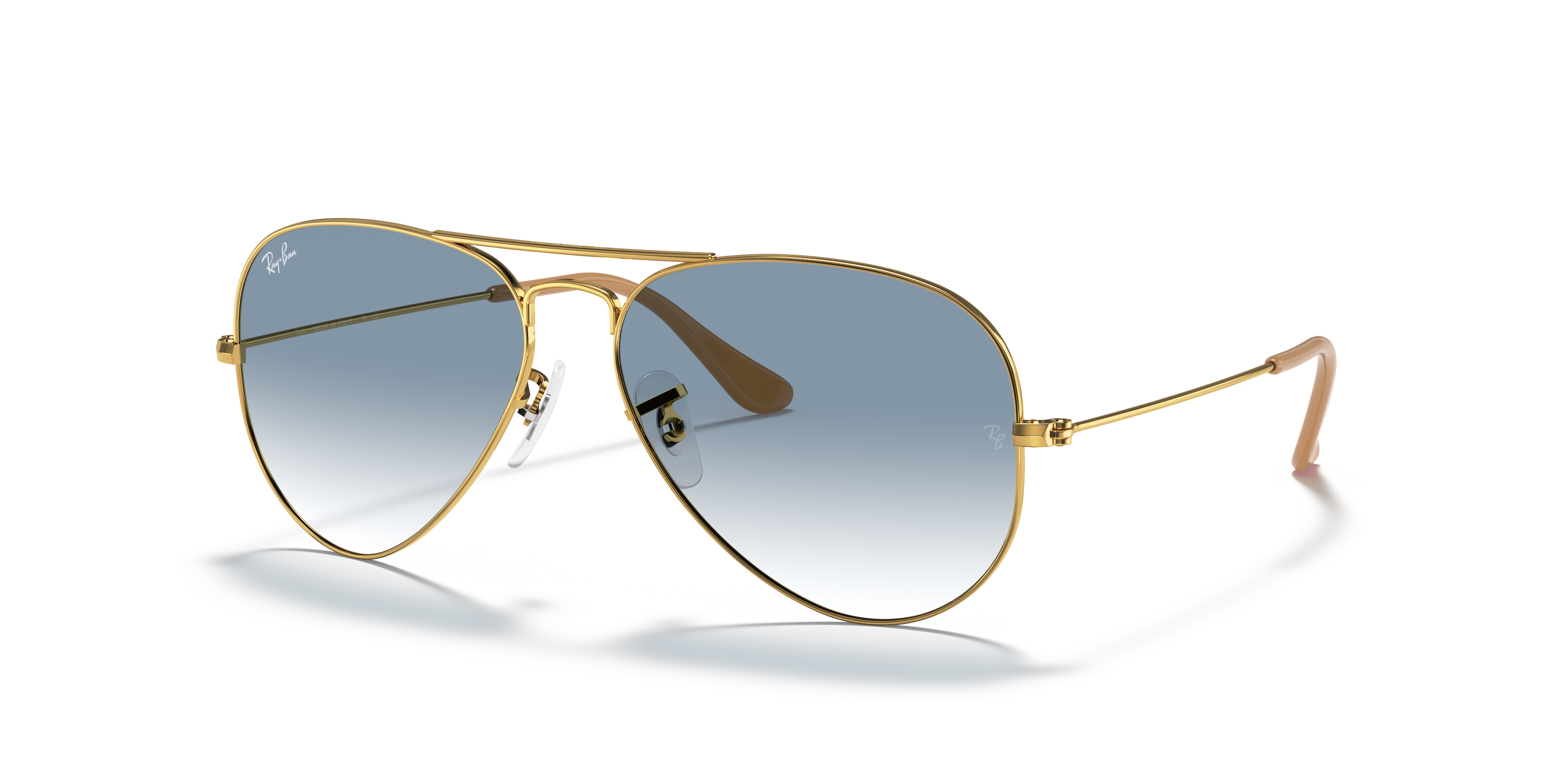Ray-Ban Aviator Gradient XL (58 - 14) with Blue lenses and Gold