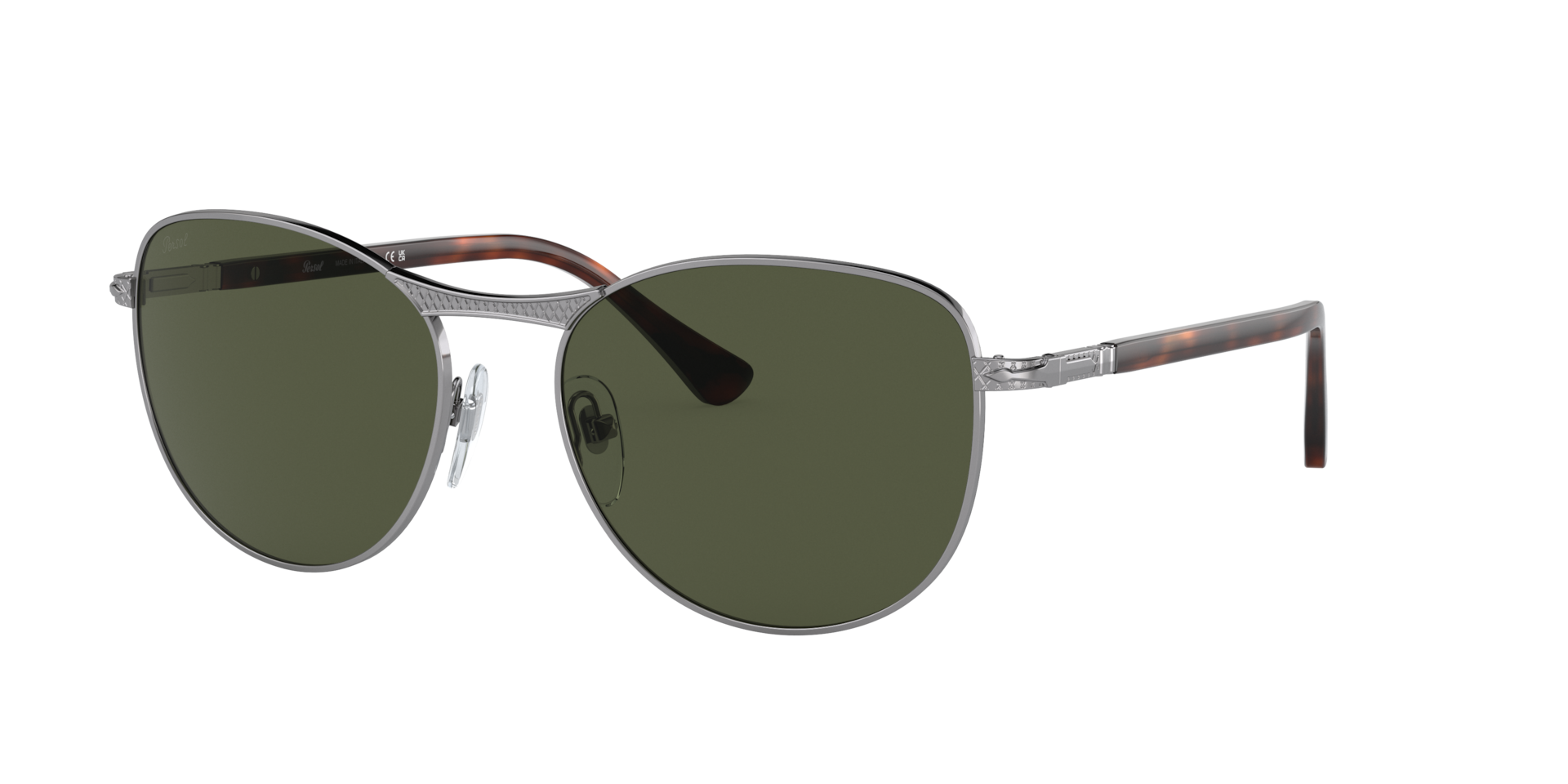 Persol Unisex Sunglass PO1002S - Couleur du Monture Gunmetal Couleur de Lentille Vert 110 €