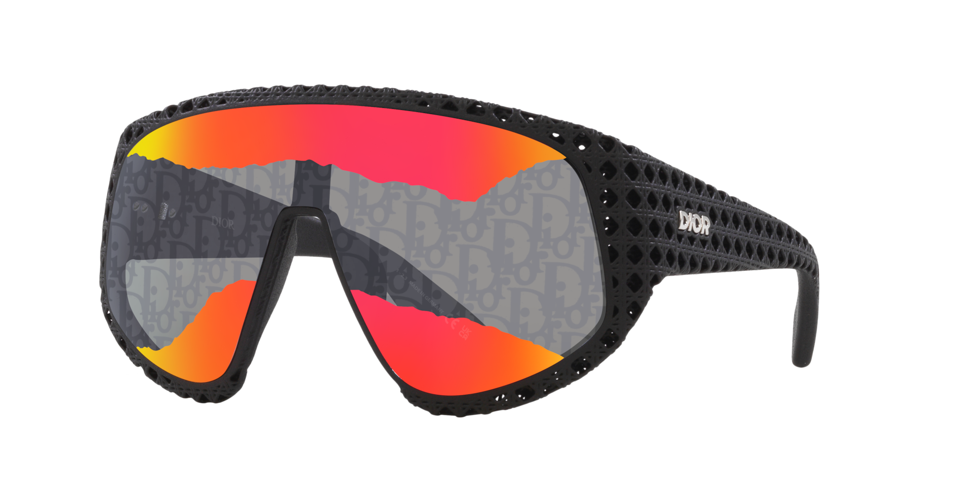 DIOR Man Sunglass Dior3D M1U Dm40126U -  Frame color: Black Matte, Lens color: Red