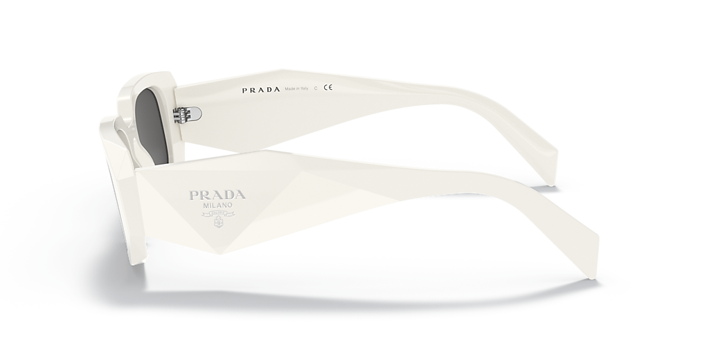 PRADA ホワイトラウンドサングラス　y2k Prada PR 17WS S (49 - 20) with Grey lenses and White frame