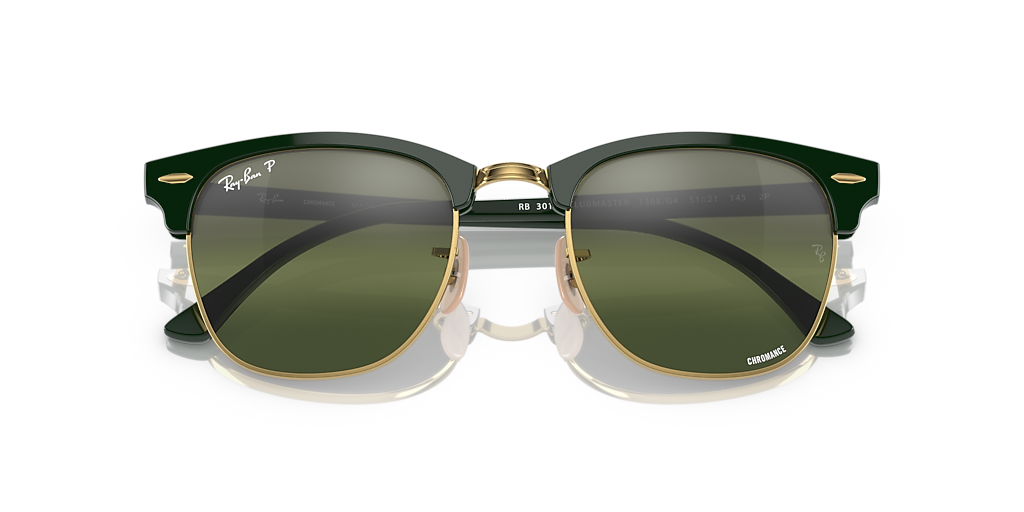 Ray-Ban Clubmaster Polarized+ Lenses XL (55 - 21) with Green