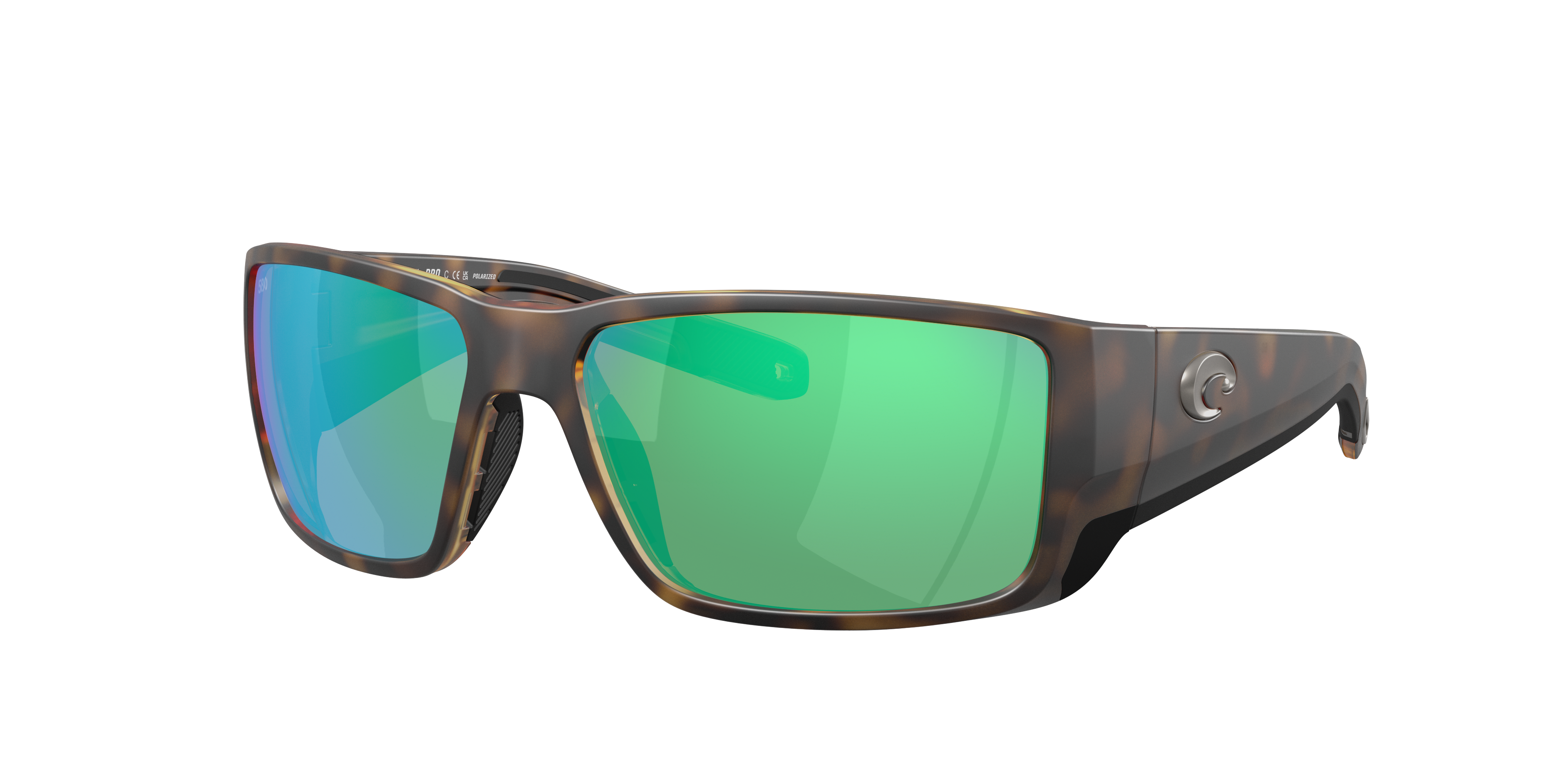 Costa Man Sunglass Blackfin PRO -  Frame color: Matte Tortoise, Lens color: Green Mirror