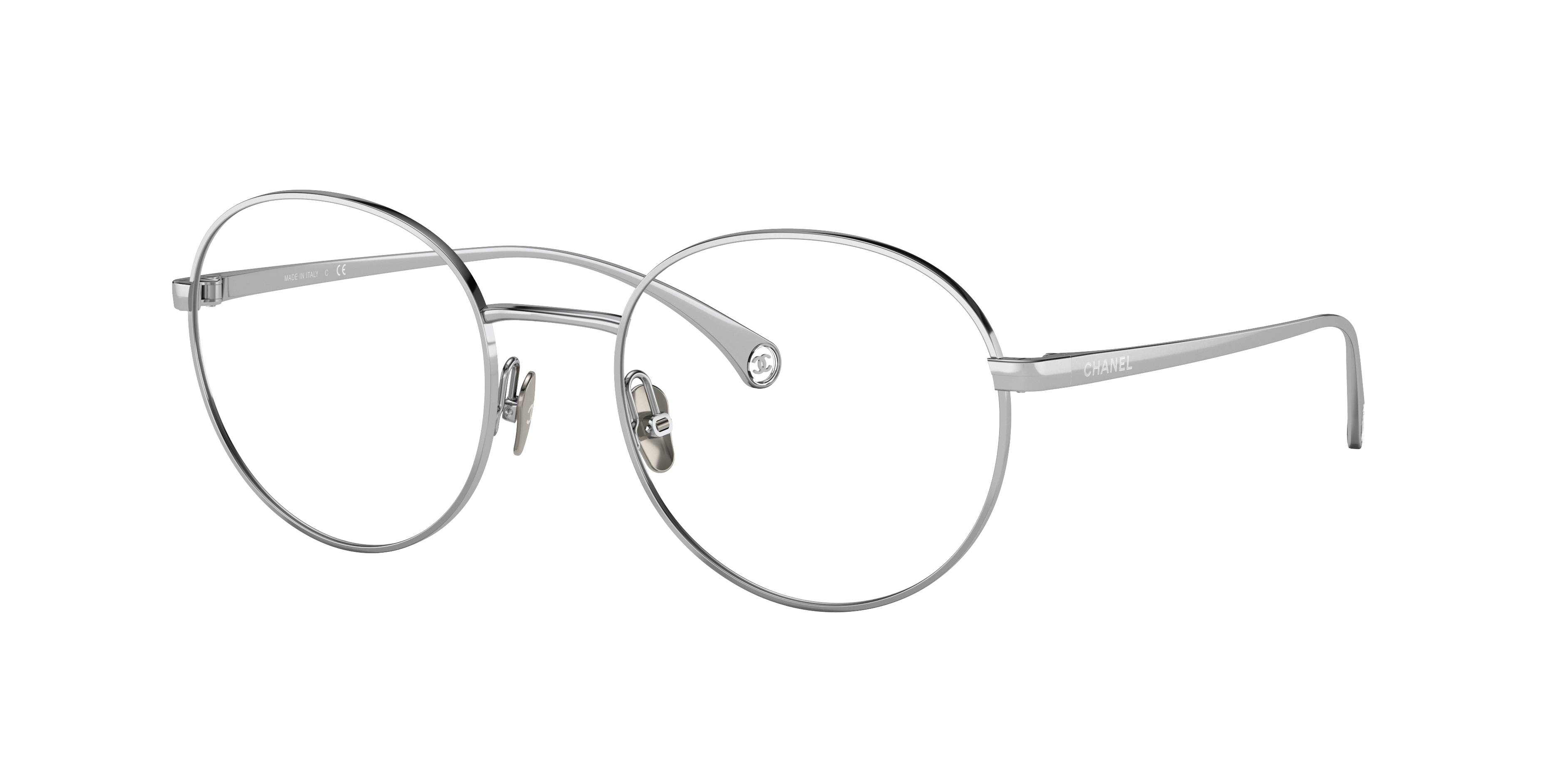Chanel Woman Sunglass Oval Eyeglasses CH2209 -  Frame color: Silver, Lens color: Demo Lens