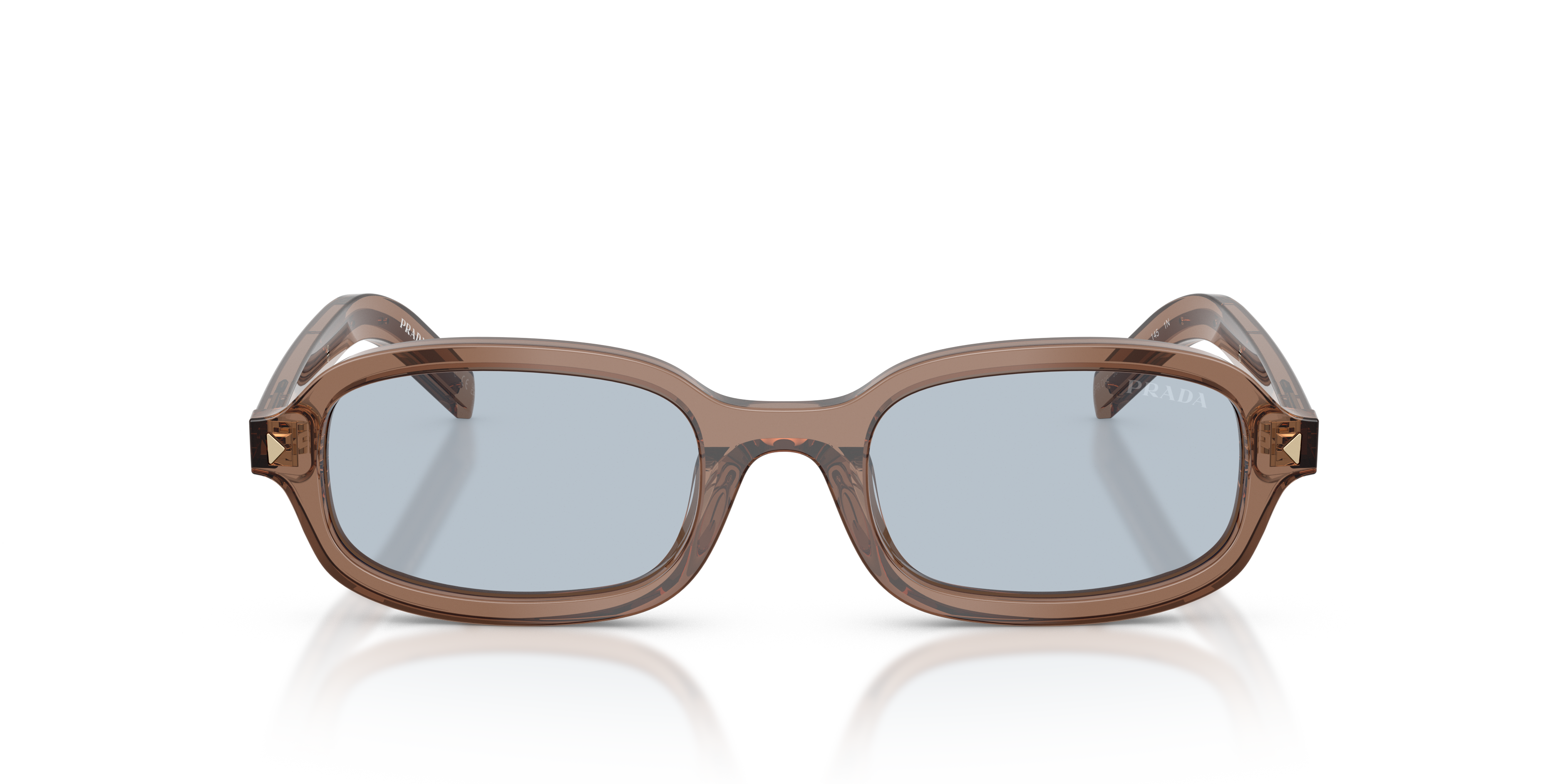 Prada PR D06S XS (50 - 20) with Blue lenses and Transparent frame