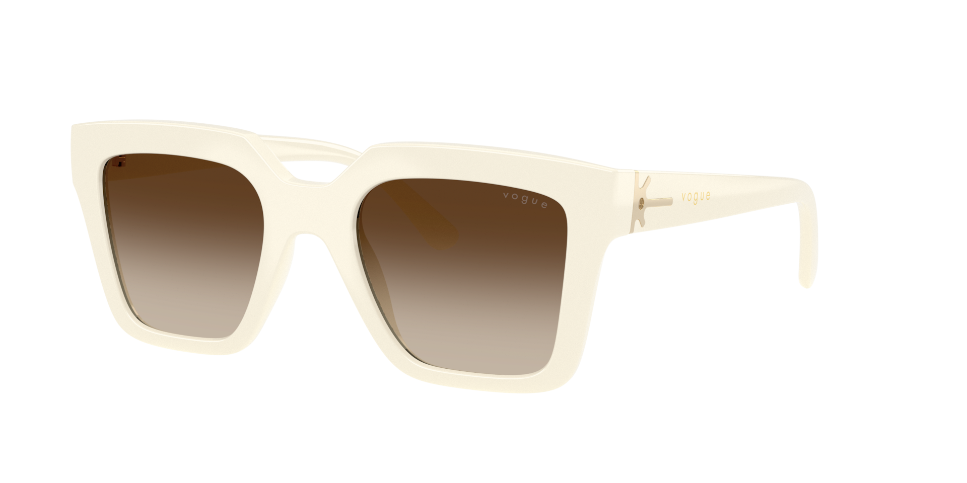 Vogue Eyewear White/Brown Vo5690s 316713 Woman Sunglasses Nylon Squared Normal Nuanced - Image 2